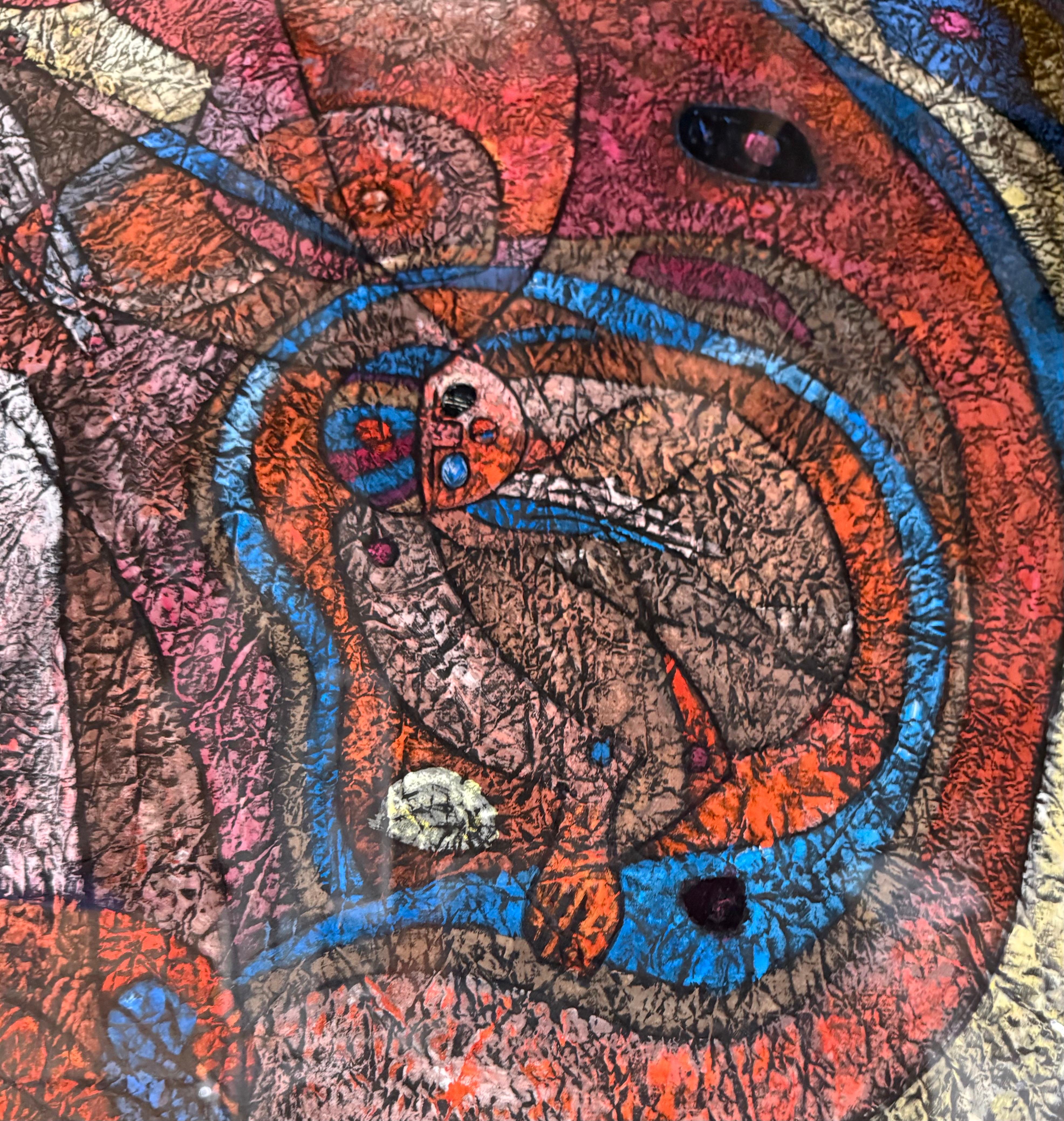Large Original Mixed Media Painting on Rice Paper Chinese Artist Jiang Tiefeng For Sale 13