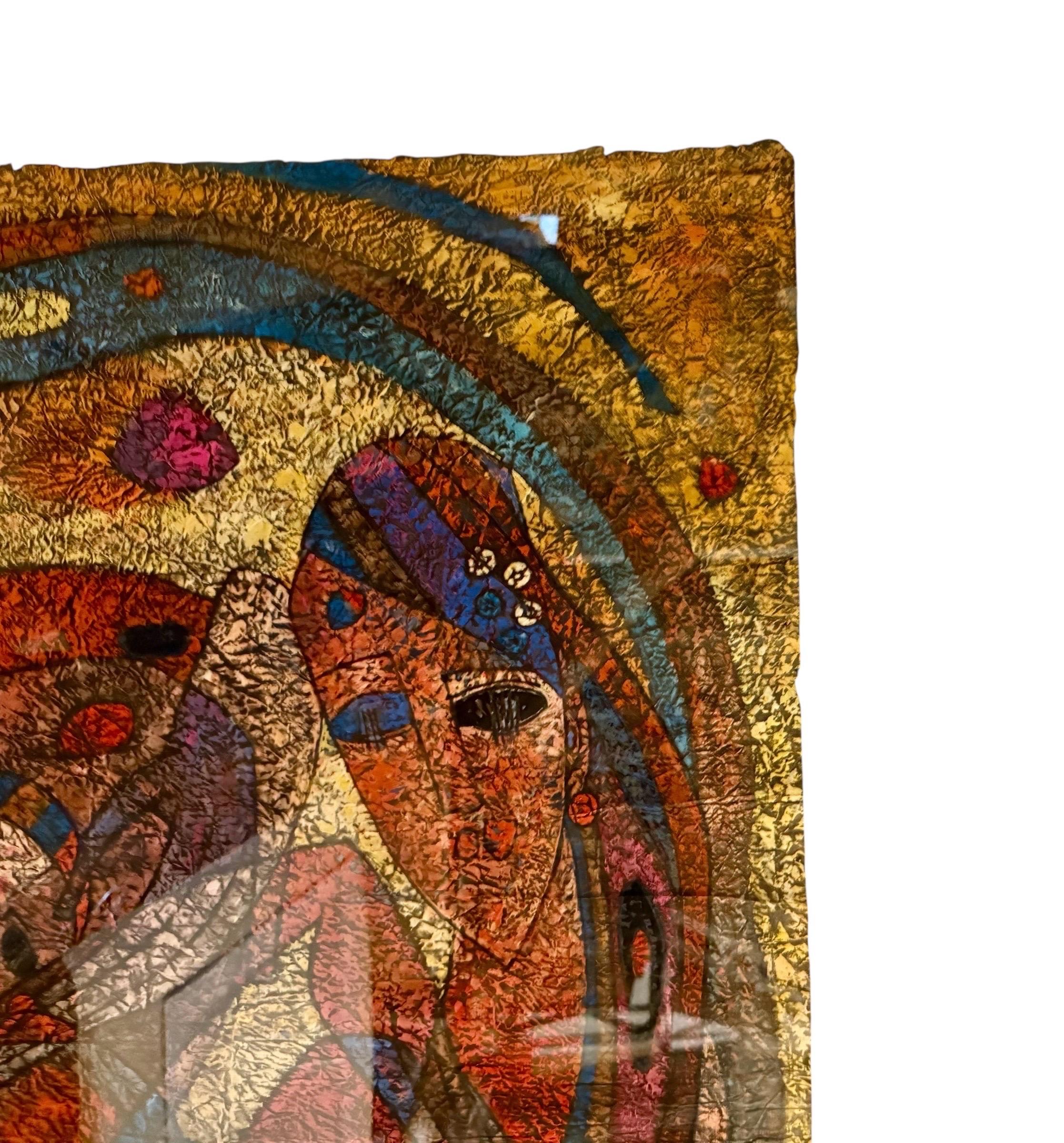 Large Original Mixed Media Painting on Rice Paper Chinese Artist Jiang Tiefeng For Sale 18