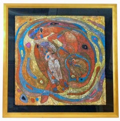 Large Original Mixed Media Painting on Rice Paper Chinese Artist Jiang Tiefeng