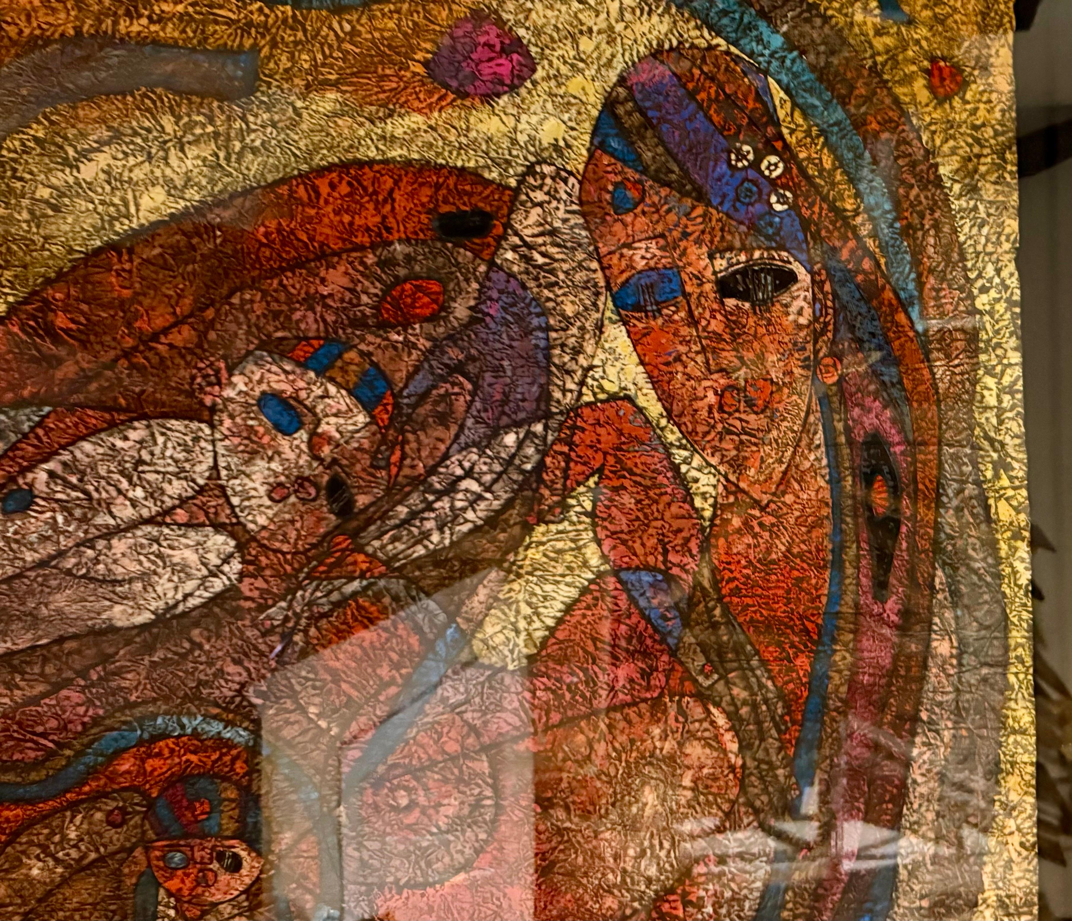 Large Original Mixed Media Painting on Rice Paper Chinese Artist Jiang Tiefeng For Sale 4