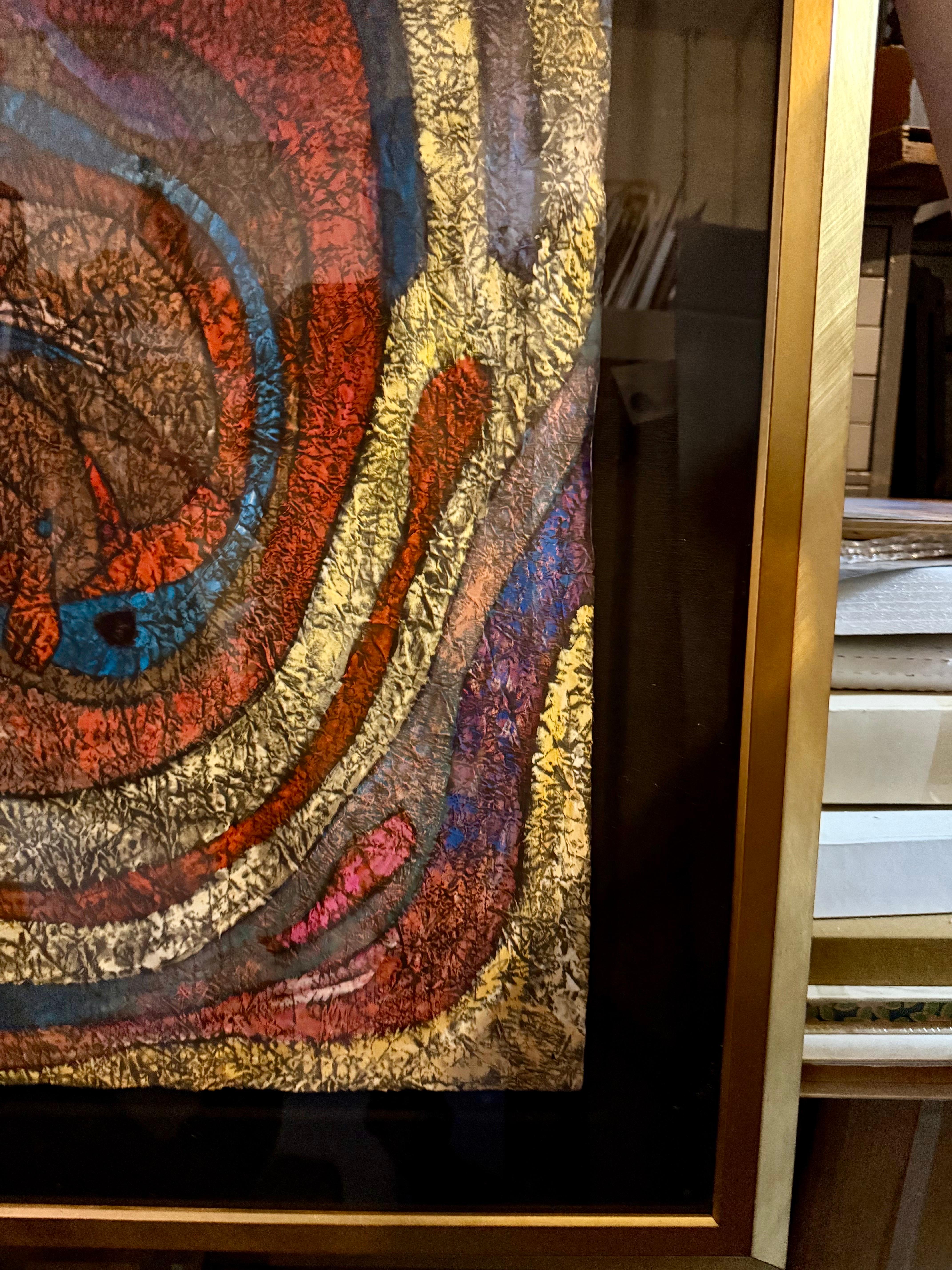 Large Original Mixed Media Painting on Rice Paper Chinese Artist Jiang Tiefeng For Sale 5