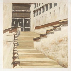 Jiangdong Li Paesaggio originale Olio su tela "Lungo il muro"