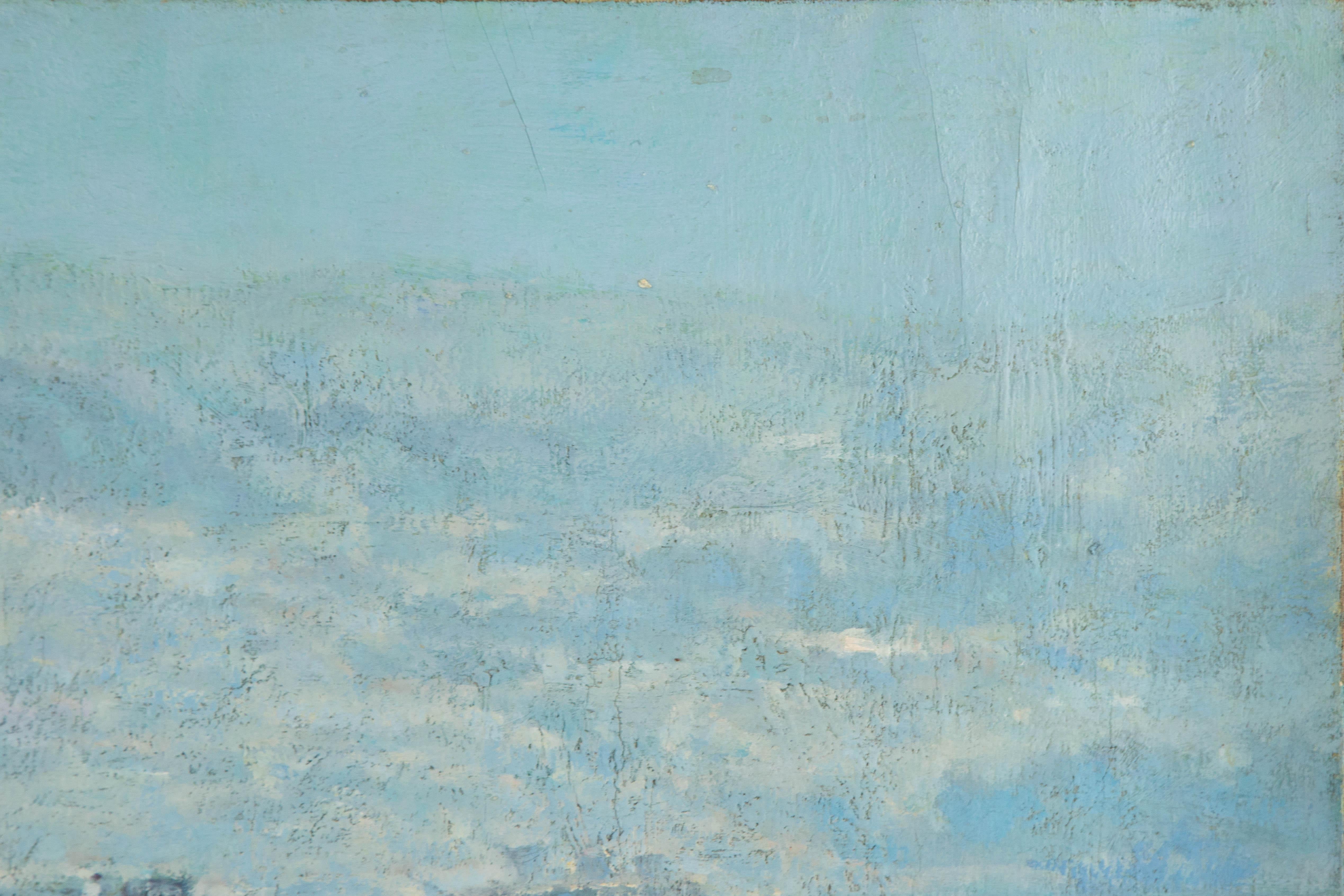 Jiangfeng Lu Waterscape Original Oil On Canvas 