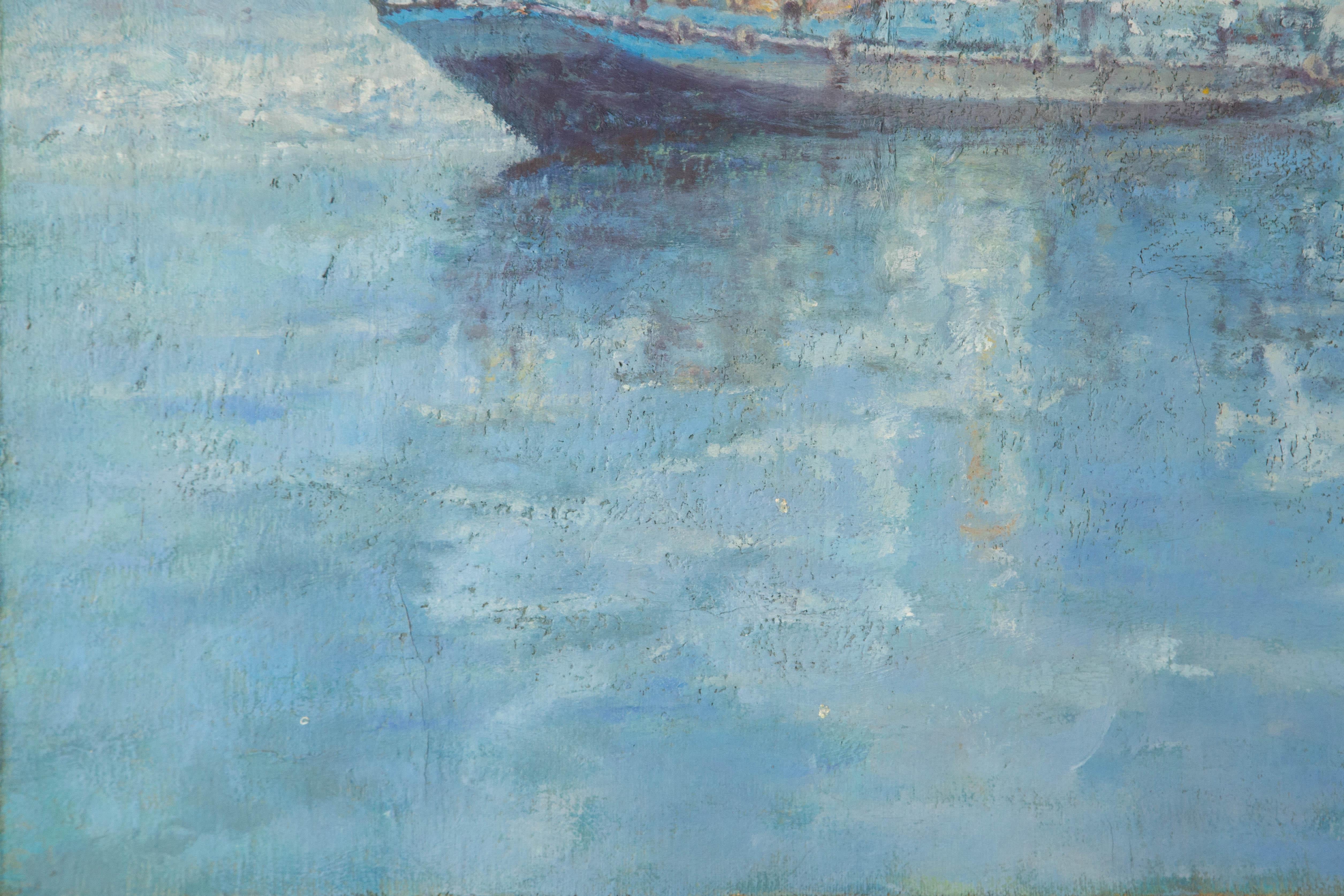 Jiangfeng Lu Waterscape Original Oil On Canvas 