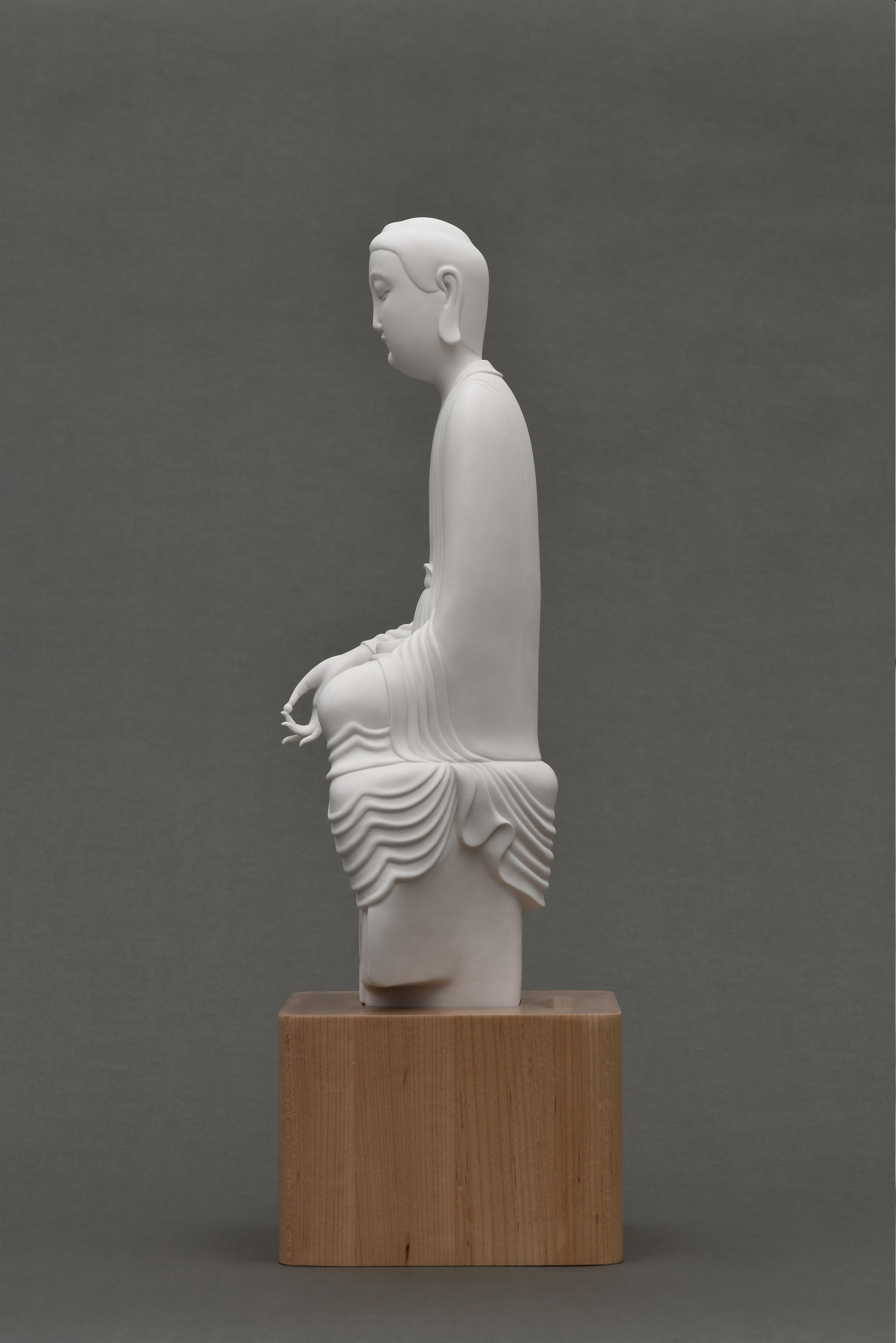 Bhaisajyaguru - Gray Figurative Sculpture by JiangSheng