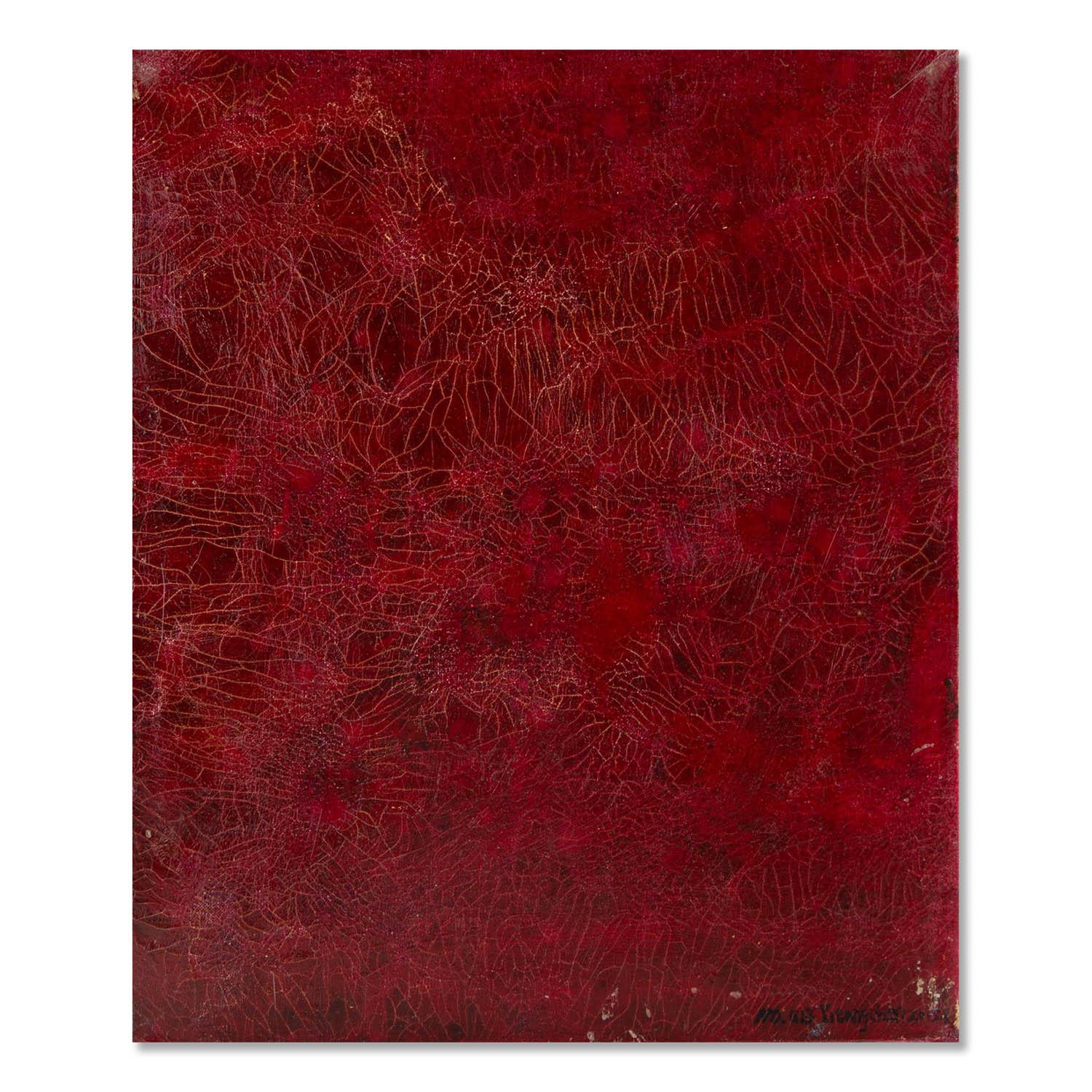  Title: Pattern 13 - Red
 Medium: Oil on canvas
 Size: 23 x 19 inches
 Frame: Framing options available!
 Condition: The painting appears to be in excellent condition.
 
 Year: 2015
 Artist: Jianping Chen
 Signature: Signed
 Signature Location: