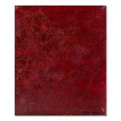 Jianping Chen Abstract Original Oil Painting "Pattern 13 - Red"