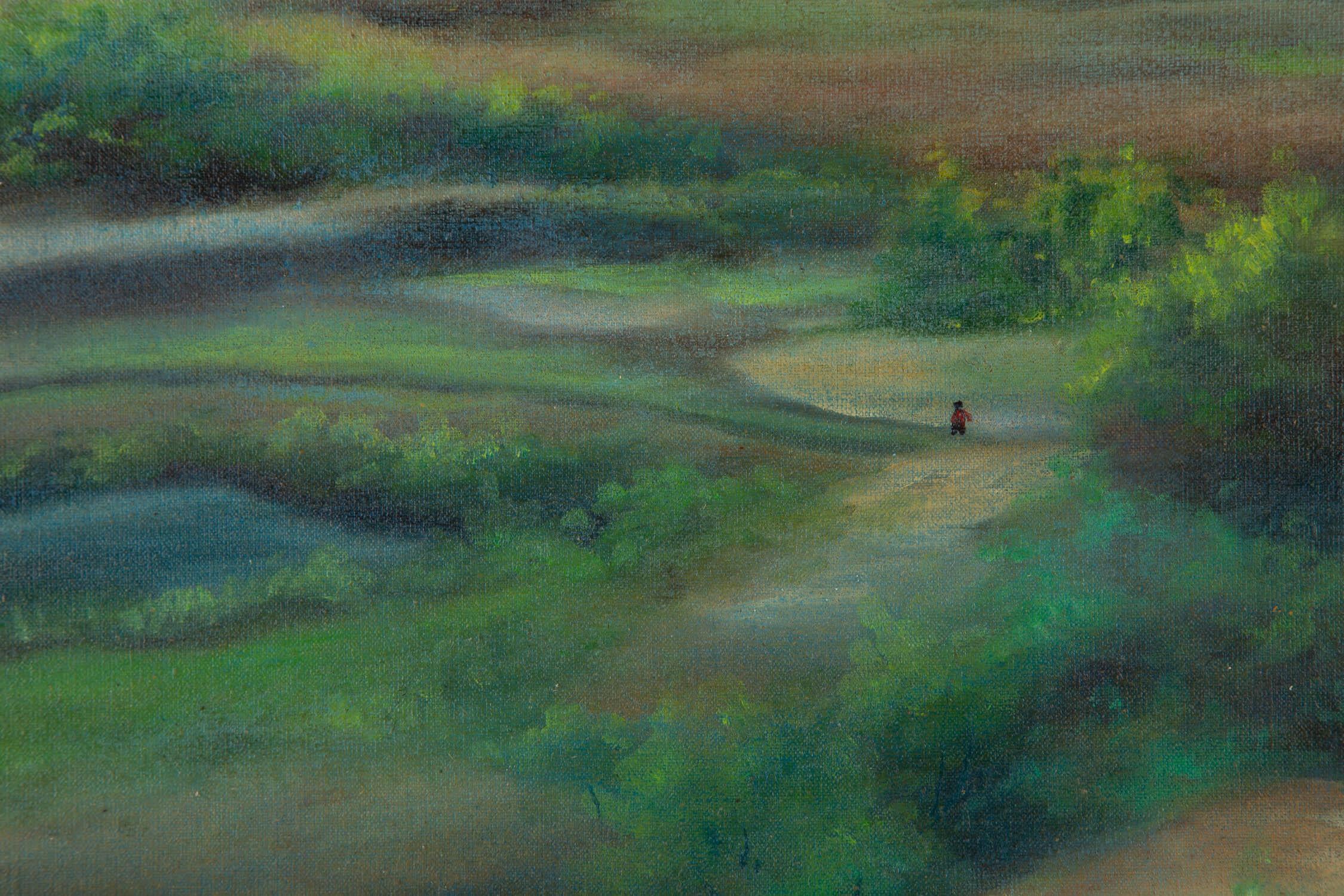 JianPing Chen Olio su tela originale impressionista 