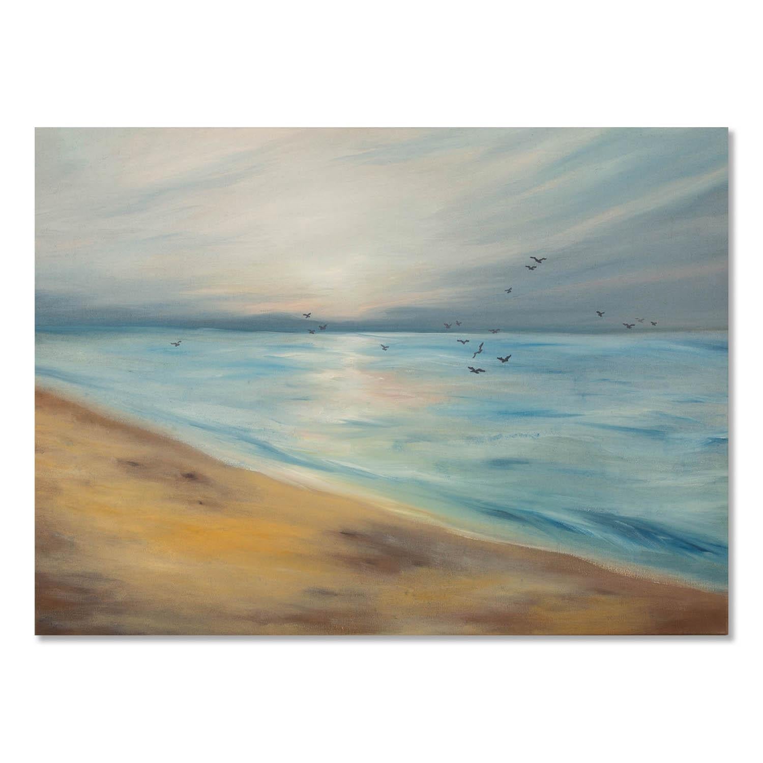  Title: Beach And Wave
 Medium: Oil on canvas
 Size: 22 x 30 inches
 Frame: Framing options available!
 Condition: The painting appears to be in excellent condition.
 
 Year: 2000 Circa
 Artist: Jianping Chen
 Signature: Signed
 Signature Location: