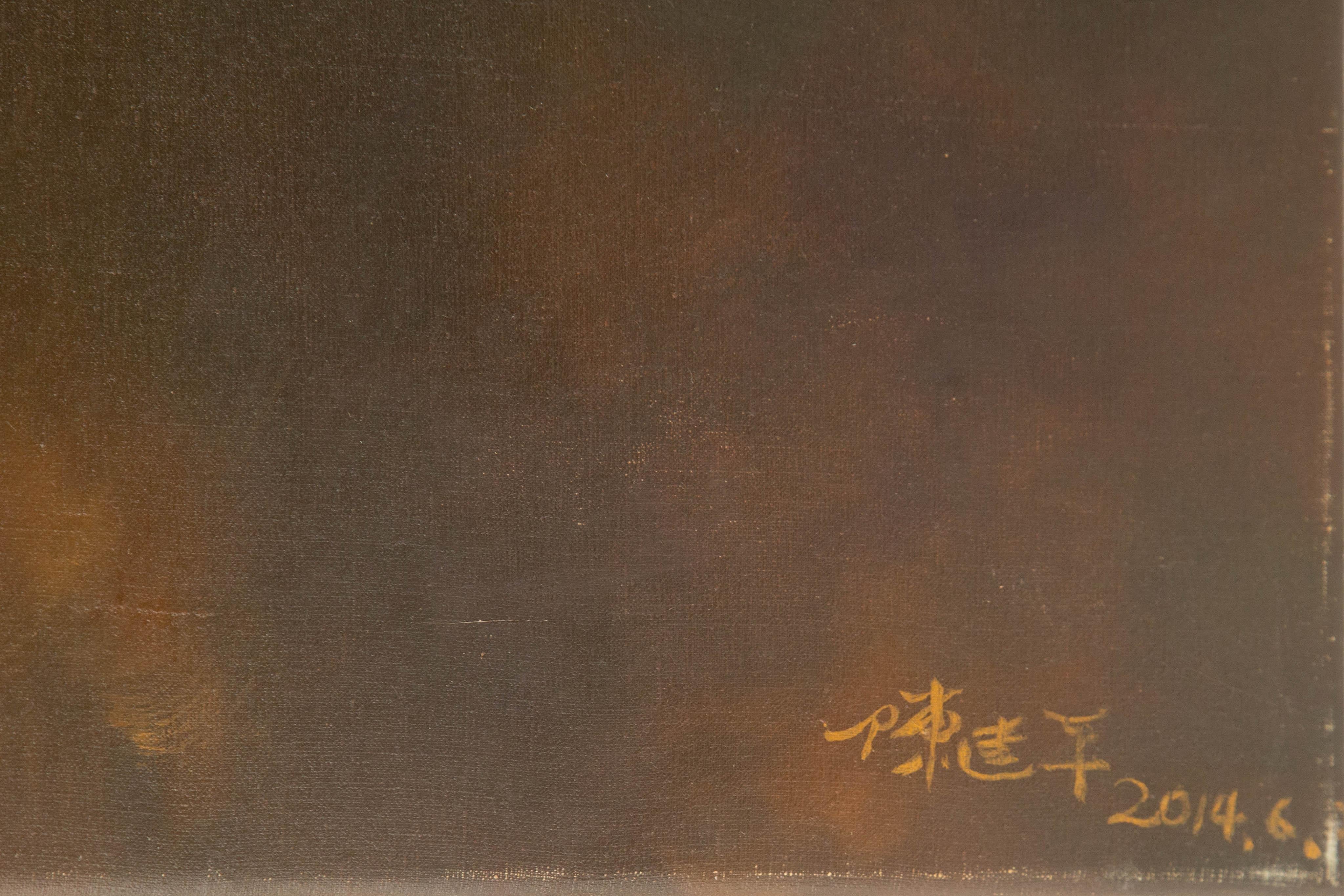 Jianping Chen Paisaje Óleo original sobre lienzo 