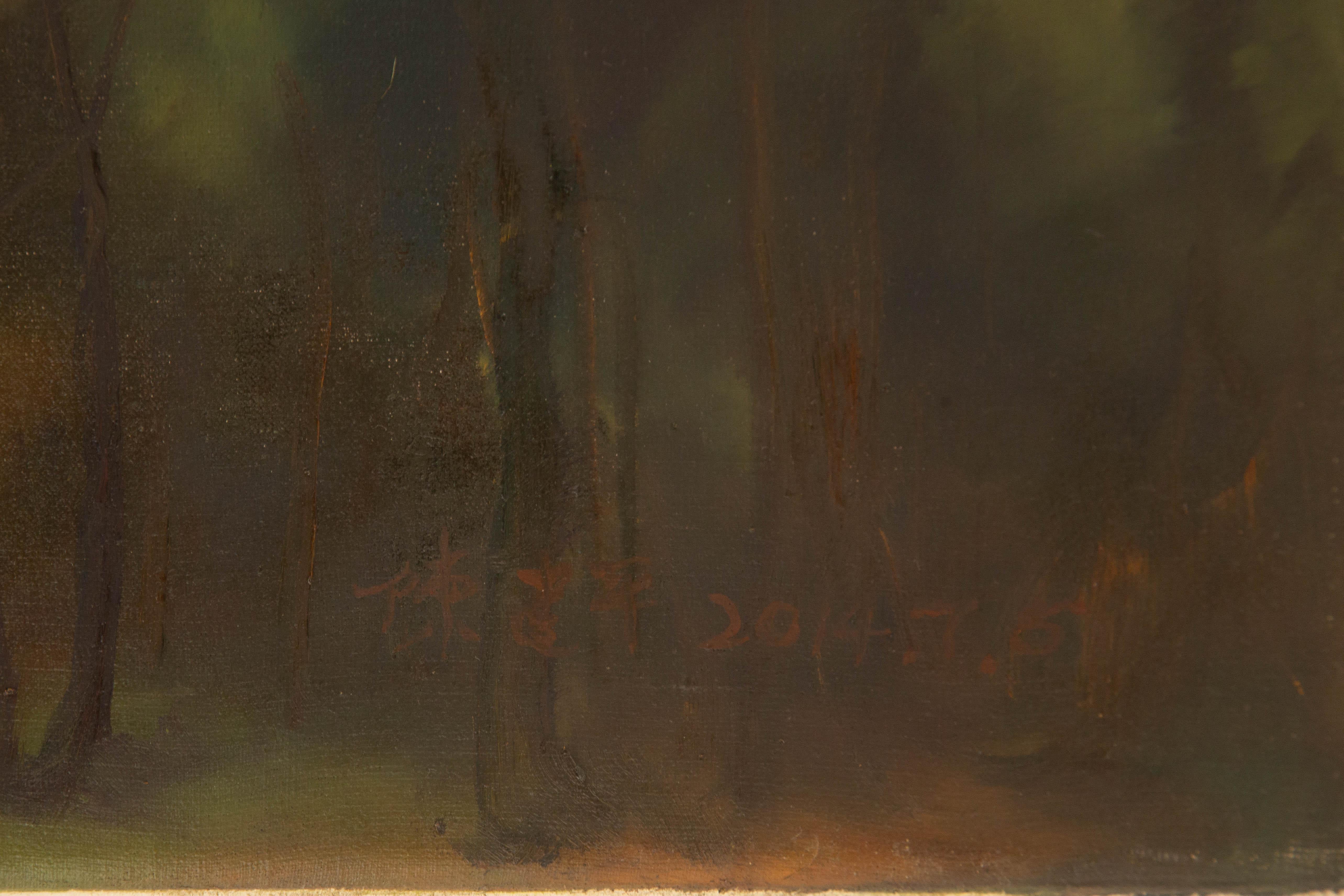 Jianping Chen Paisaje Original Óleo Sobre Lienzo 