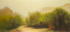 Jianping Chen Paisaje Original Óleo Sobre Lienzo "Tarde brumosa"