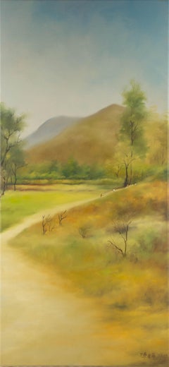 Jianping Chen Landscape Original Oil On Canvas "Path to the Hills"