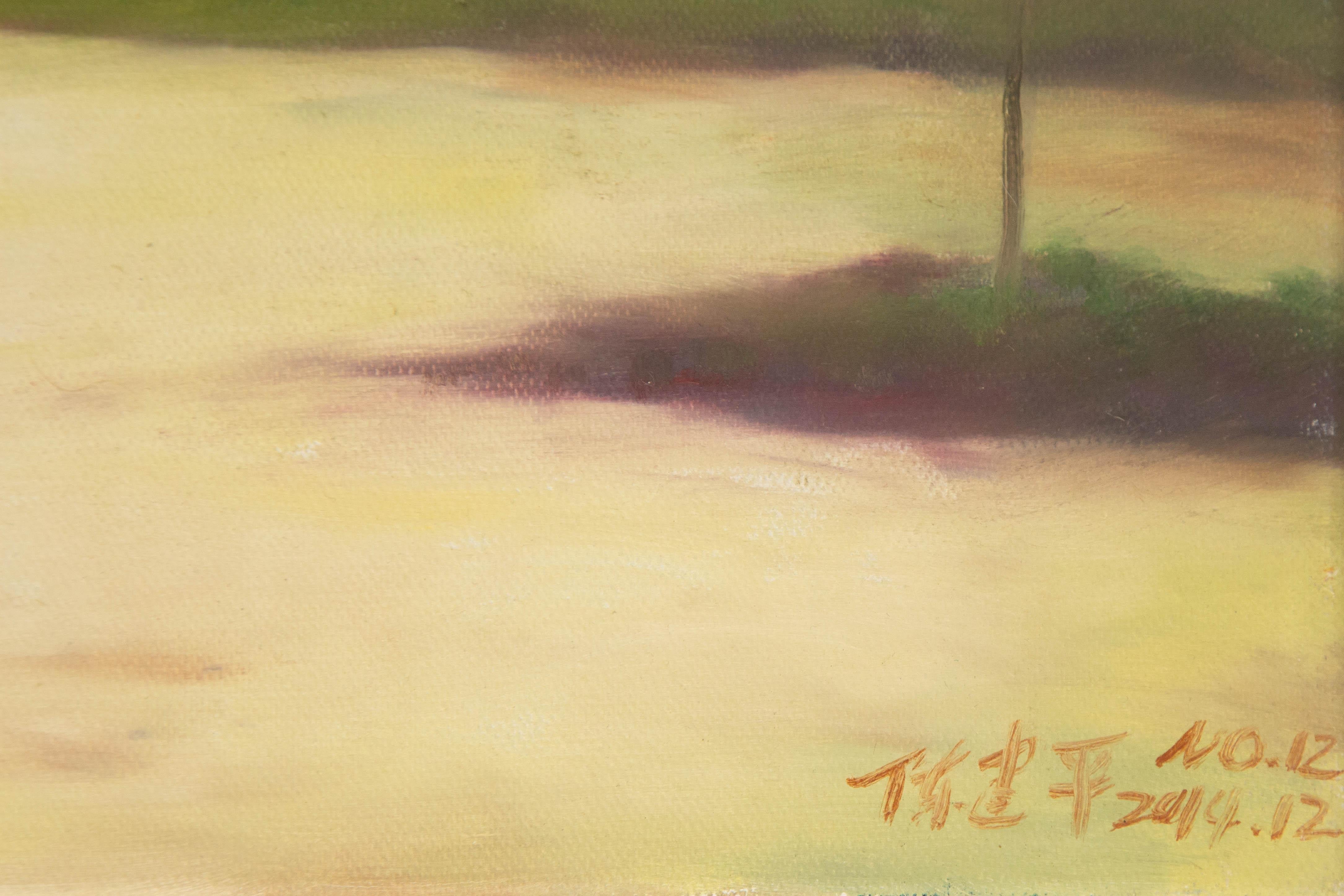 Jianping Chen Landscape Original Oil On Canvas 