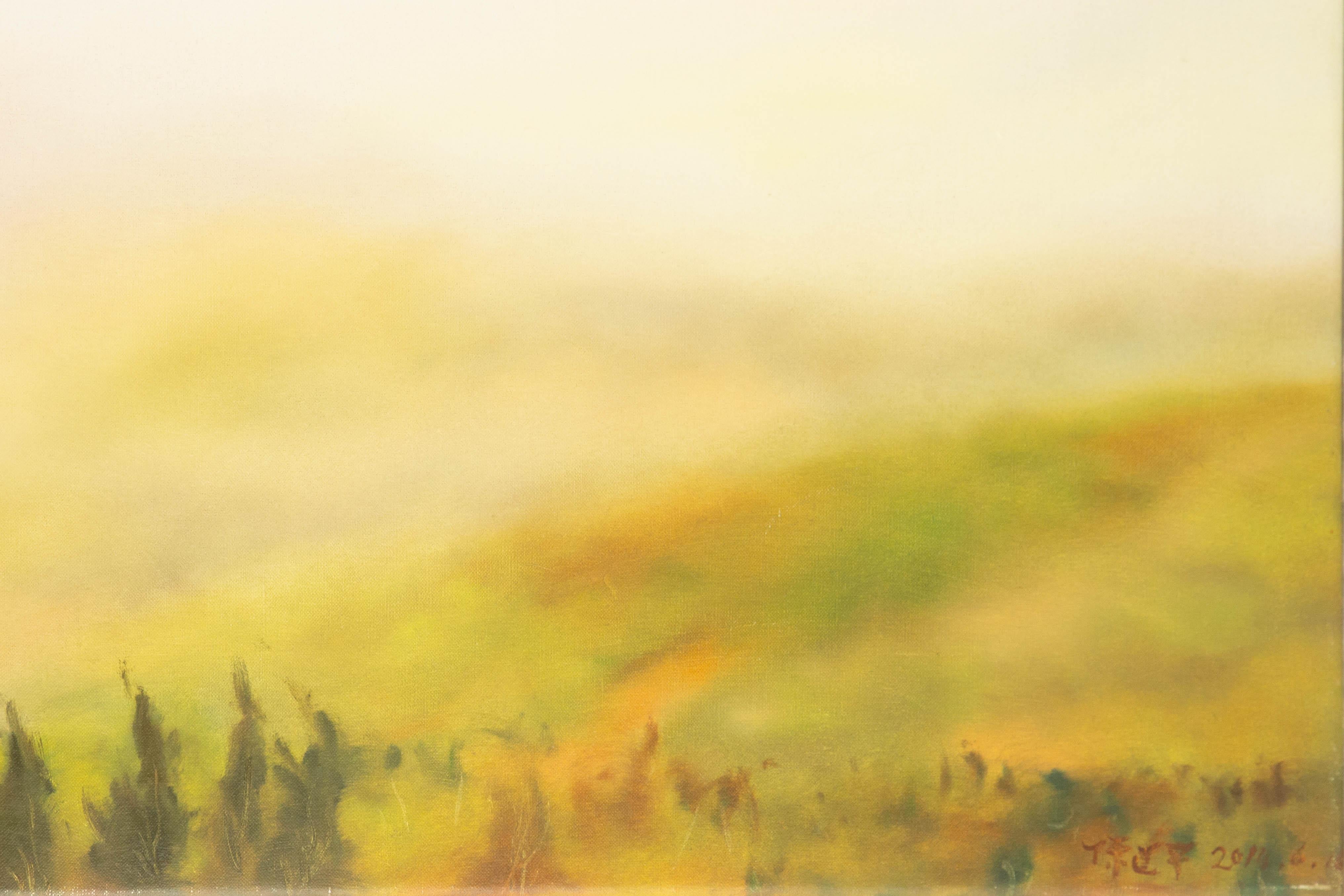 Jianping Chen Landscape Original Oil On Canvas 