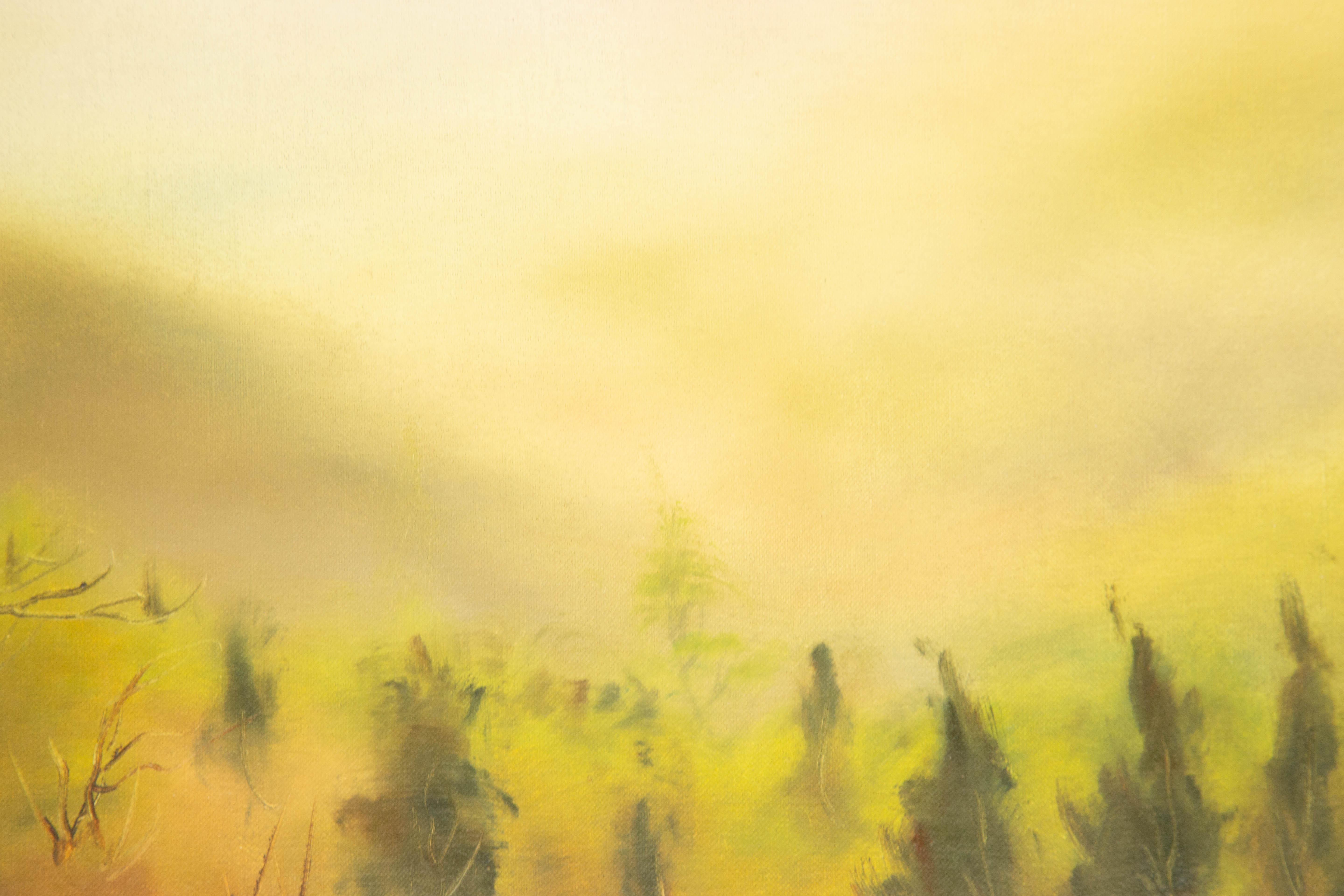 Jianping Chen Landscape Original Oil On Canvas 