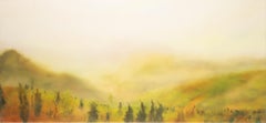 Jianping Chen Paisaje Original Óleo Sobre Lienzo "Valle en la Niebla"