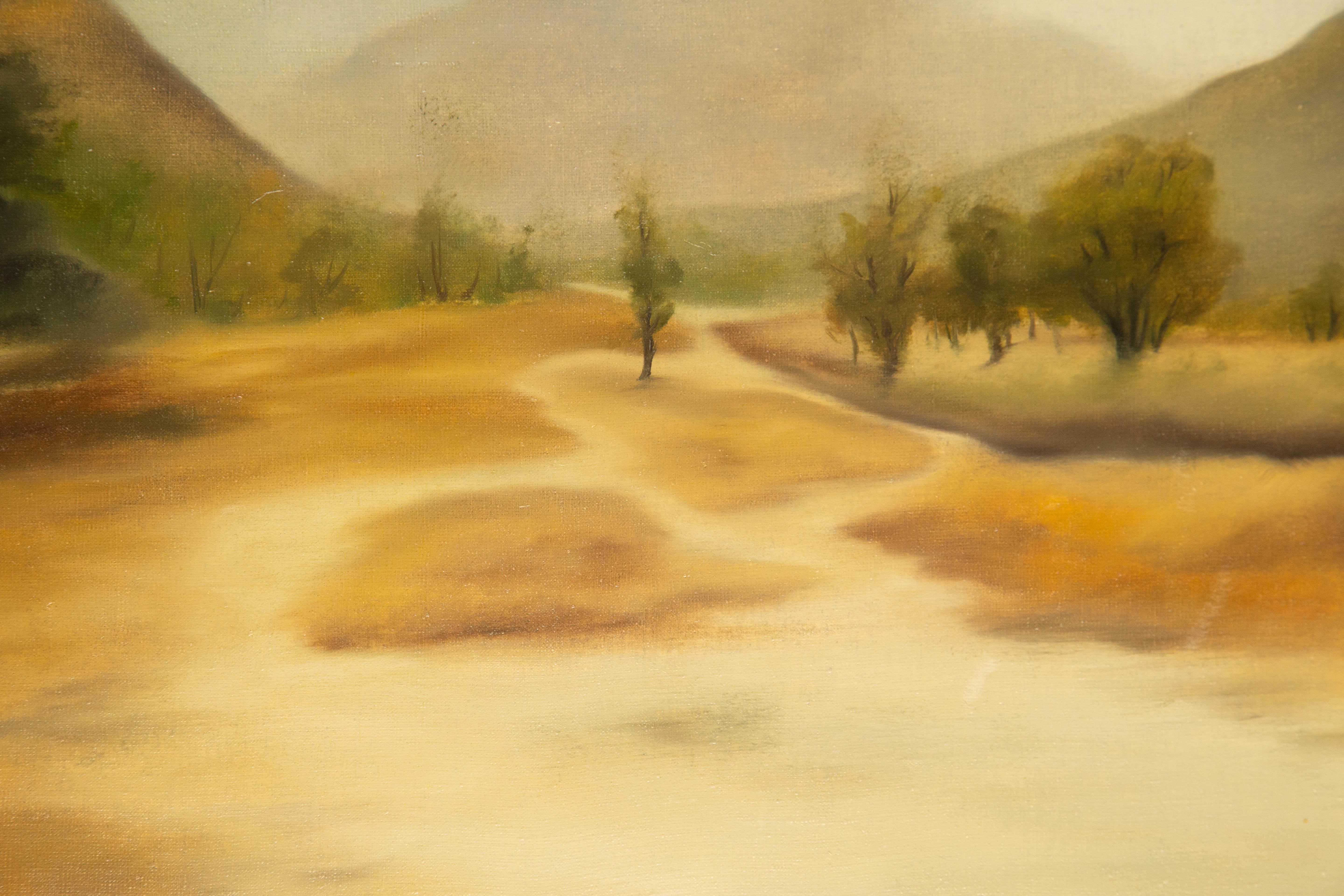 Jianping Chen Landscape Original Oil On Canvas 