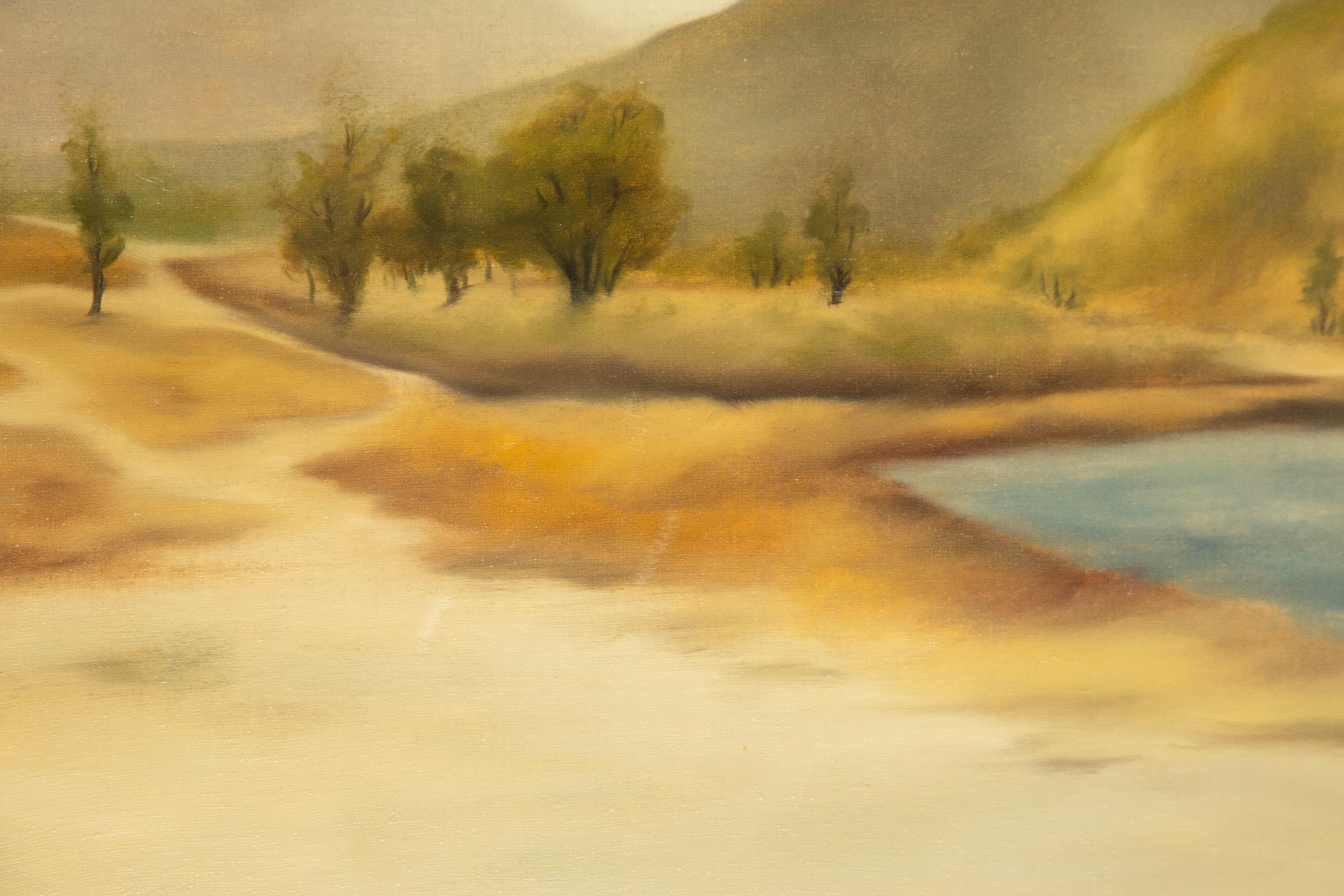 Jianping Chen Landscape Original Oil On Canvas 