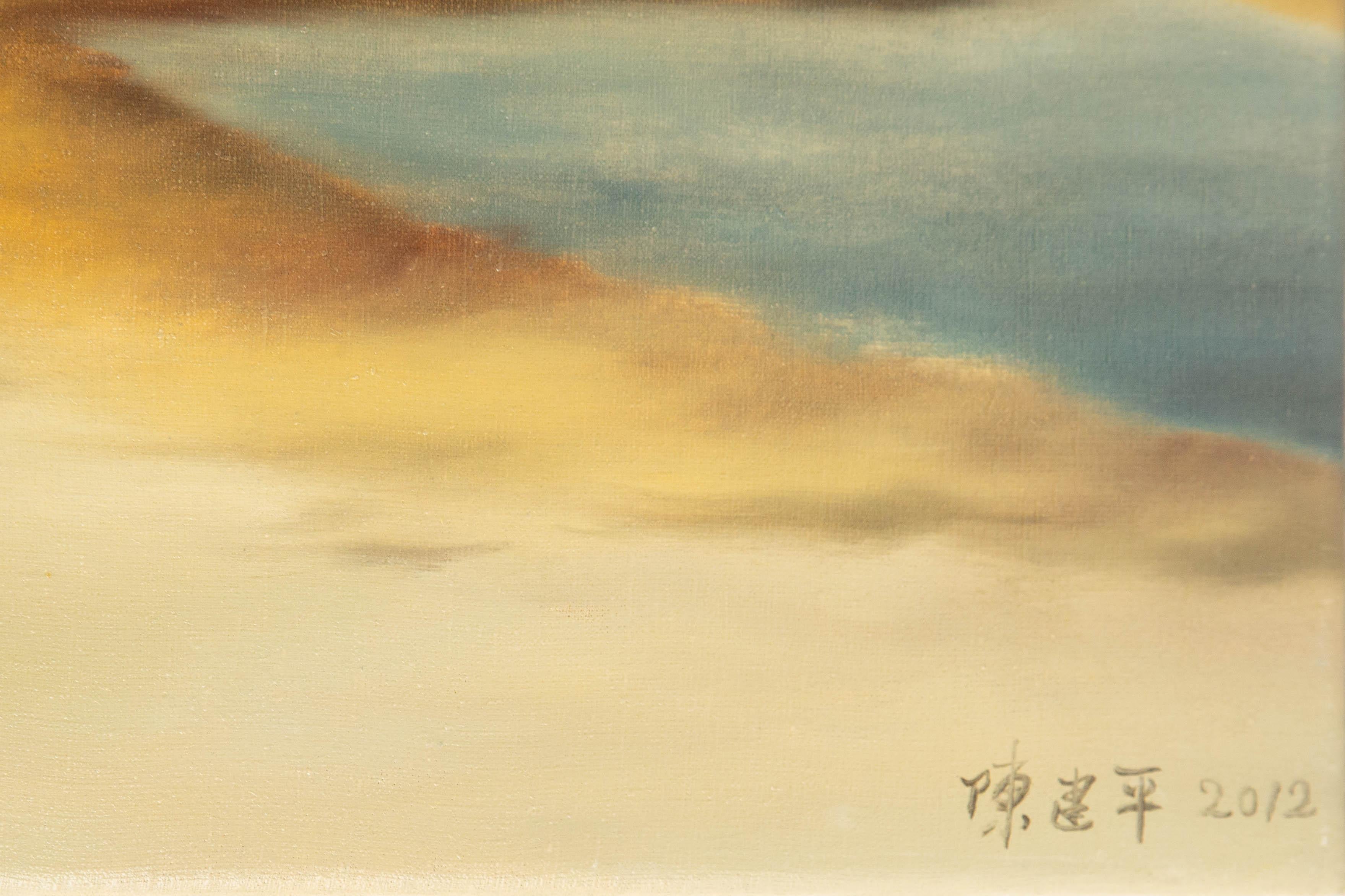 Jianping Chen Landscape Original Oil On Canvas 