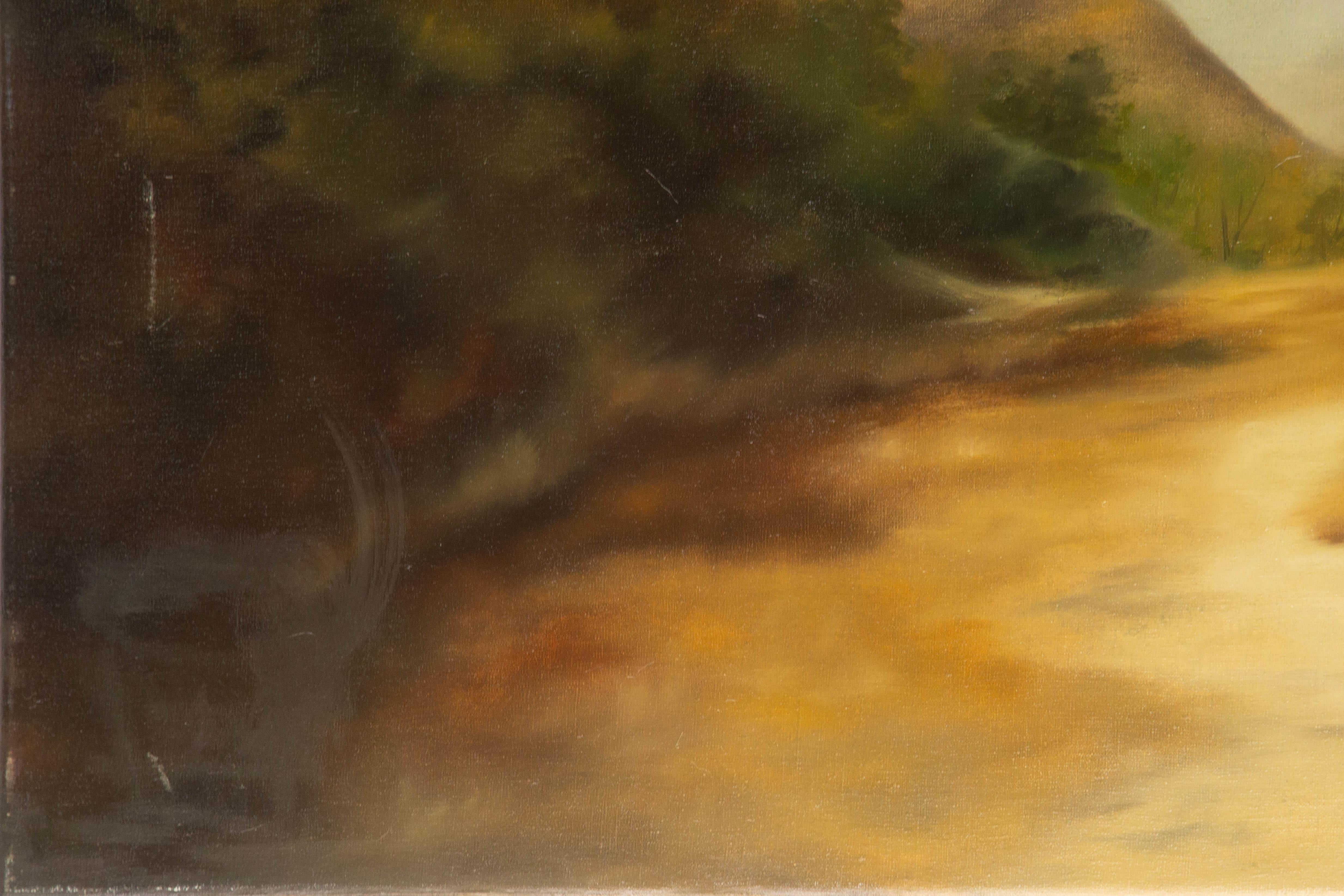 Jianping Chen Landscape Original Oil On Canvas 
