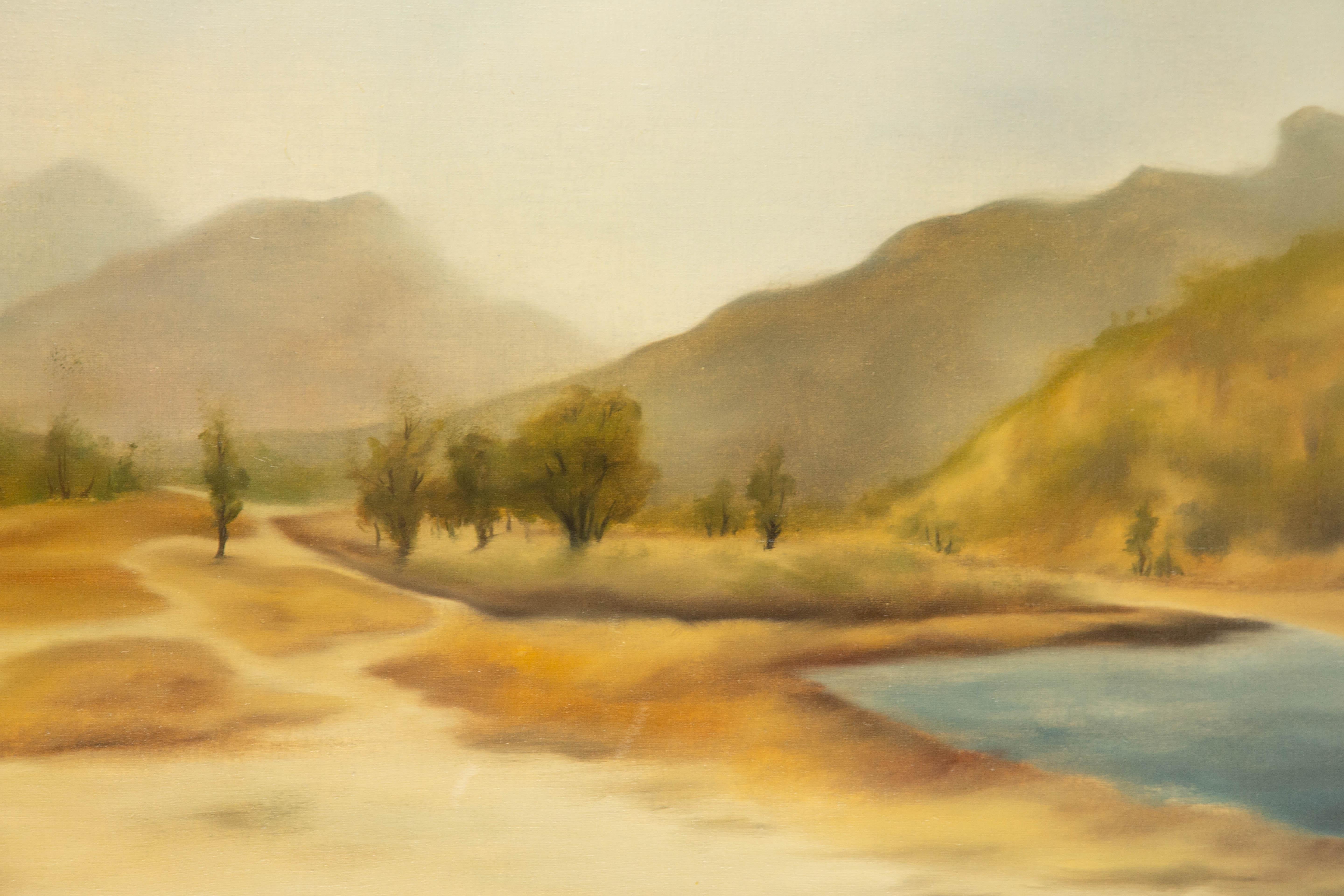 Jianping Chen Landscape Original Oil On Canvas 