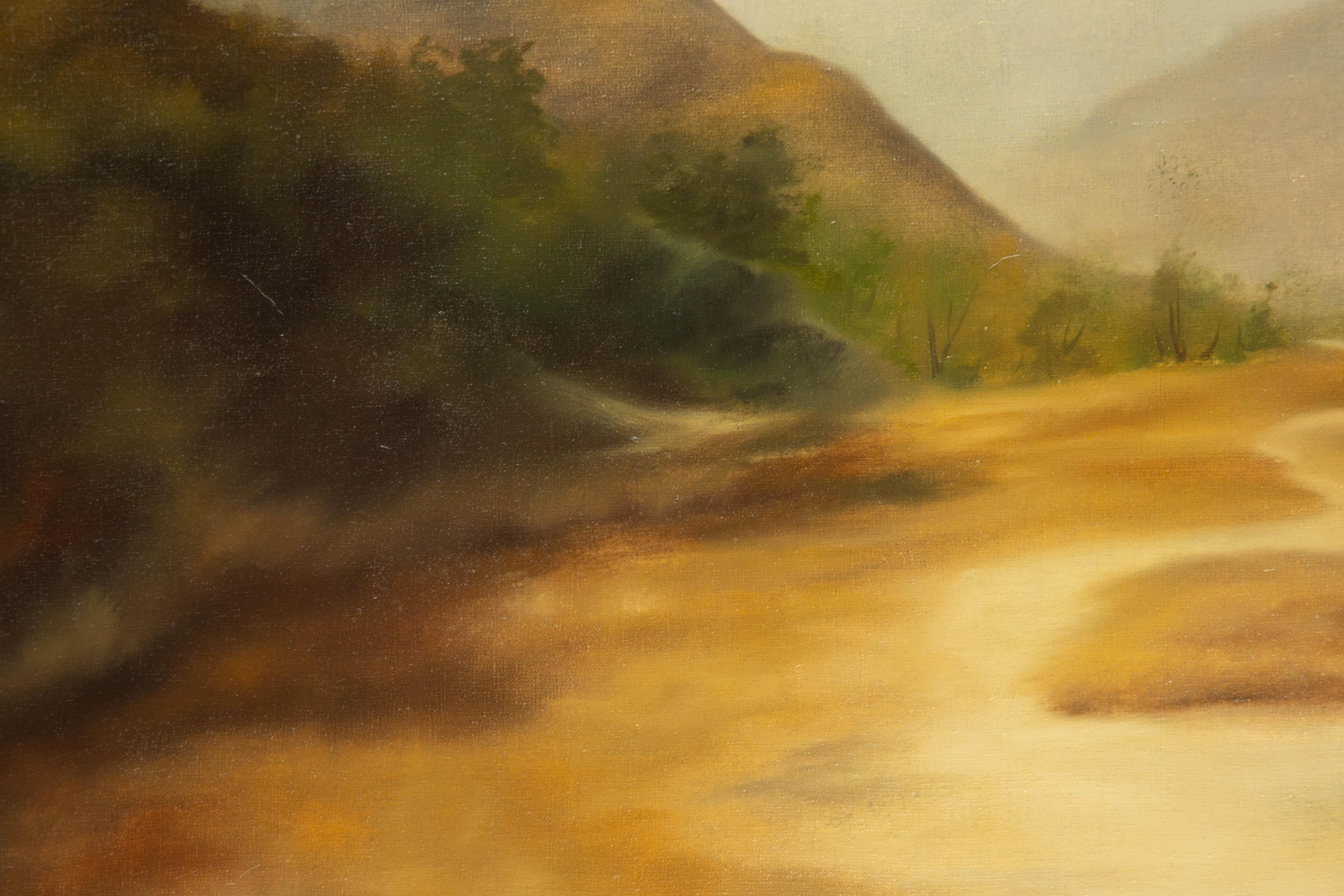 Jianping Chen Landscape Original Oil On Canvas 