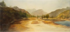 Jianping Chen Paisaje Original Óleo Sobre Lienzo "El abrazo del valle"