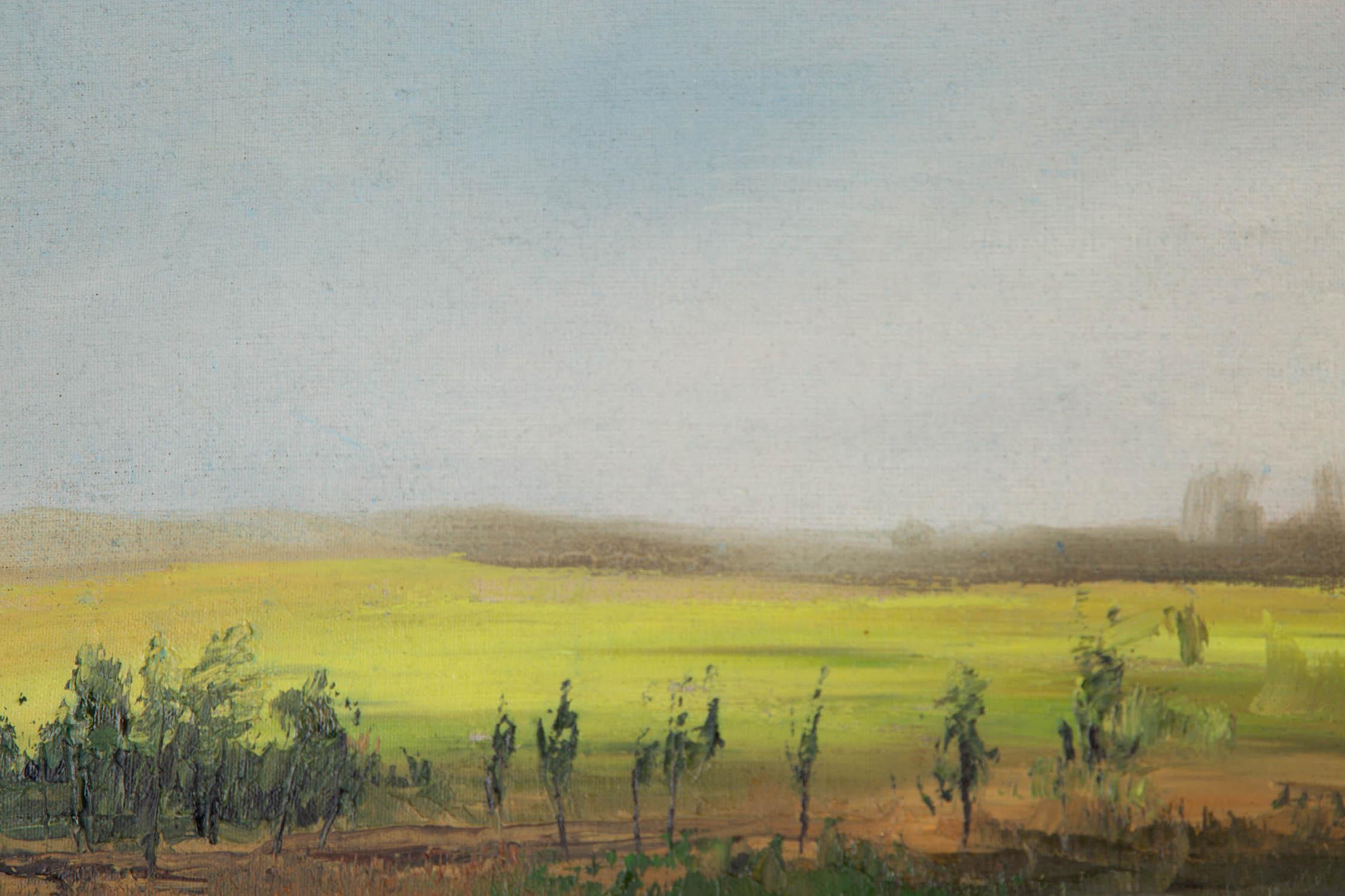 Peinture à l'huile originale impressionniste JIanping Chen « Jour de soleil » - Photograph de Jianping Chen
