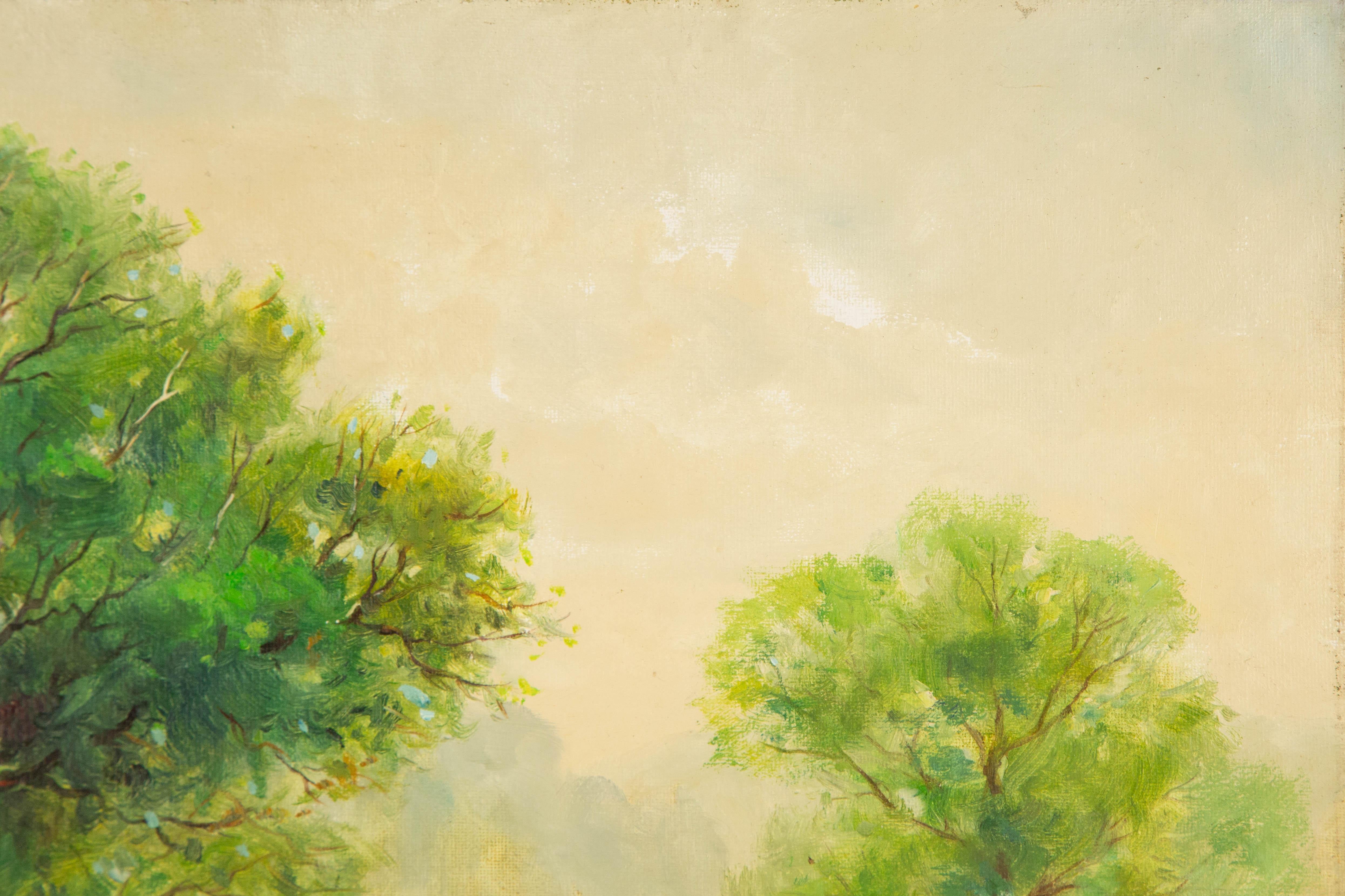 Jianping Lai Landschaft Original Öl auf Leinwand 