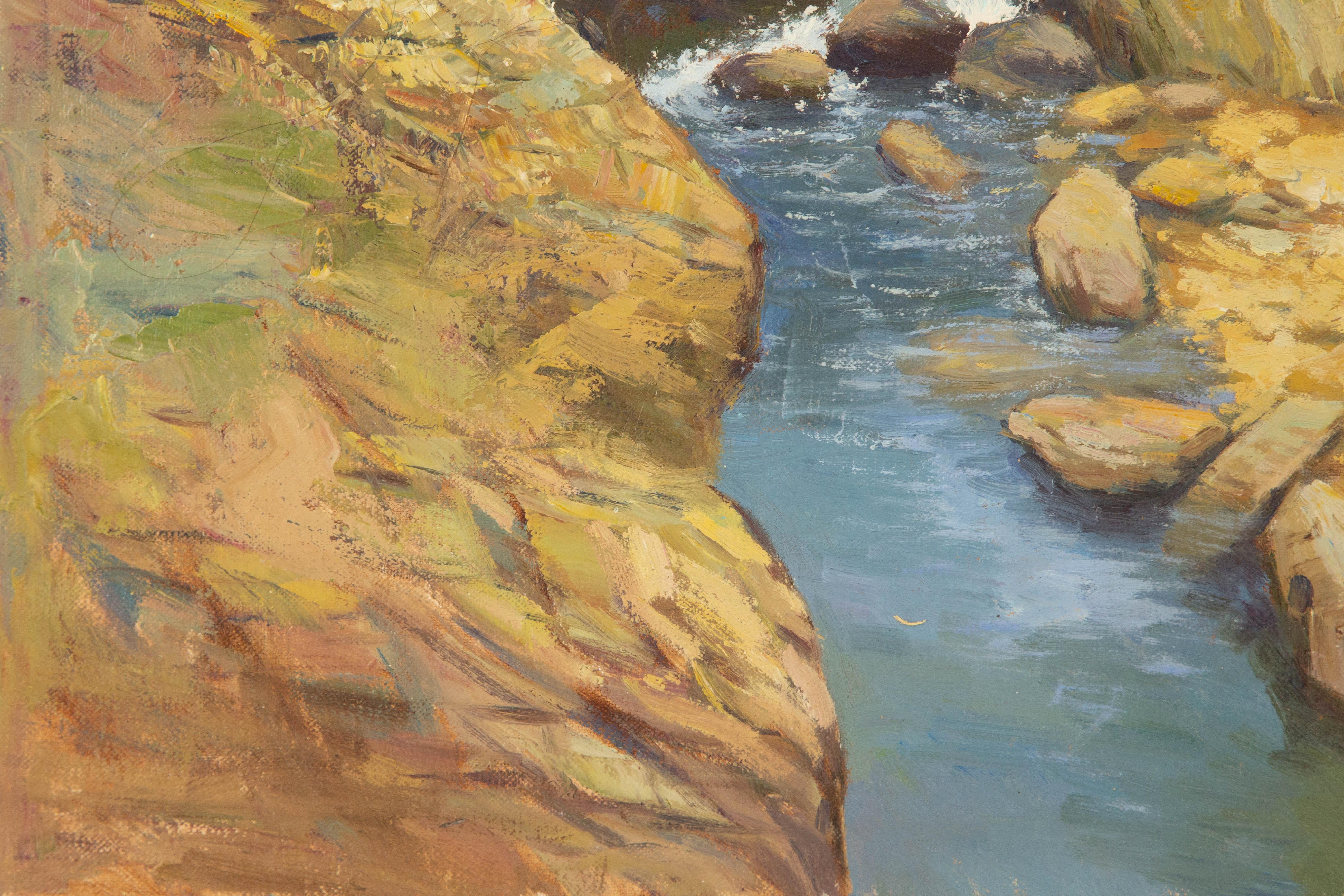 Jianping Lai Landschaft Original Öl auf Leinwand 