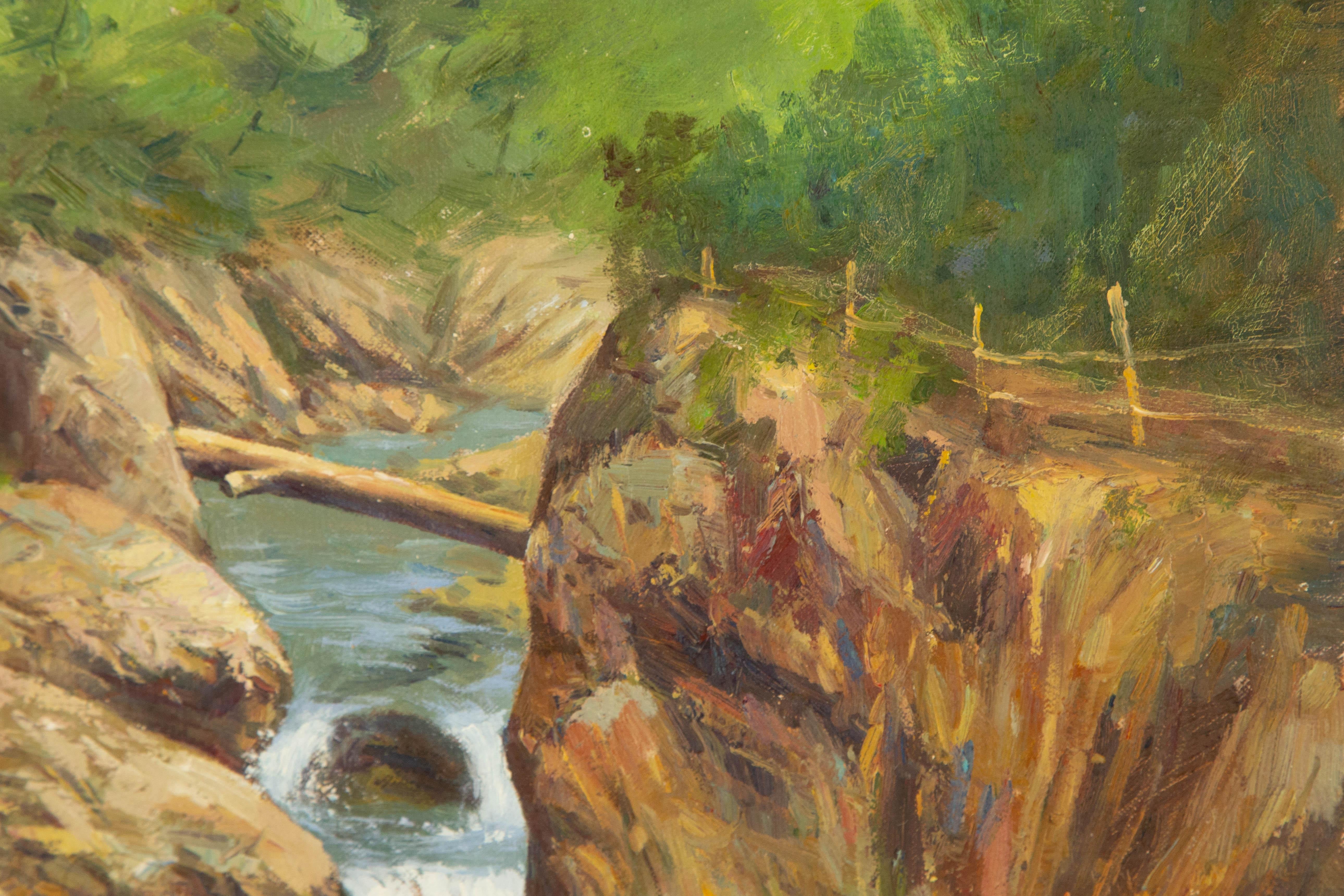 Jianping Lai Landschaft Original Öl auf Leinwand 