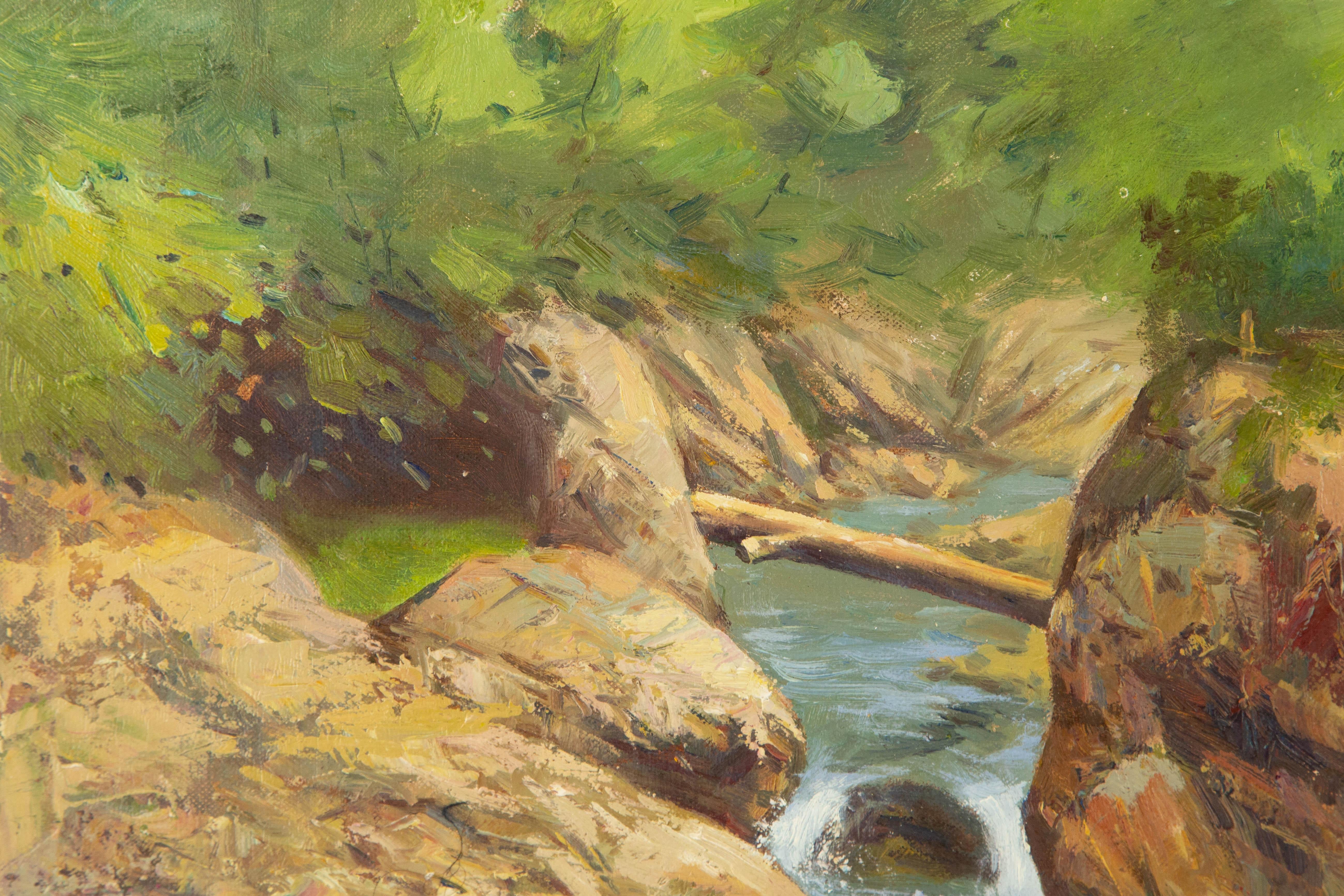 Jianping Lai Landschaft Original Öl auf Leinwand 