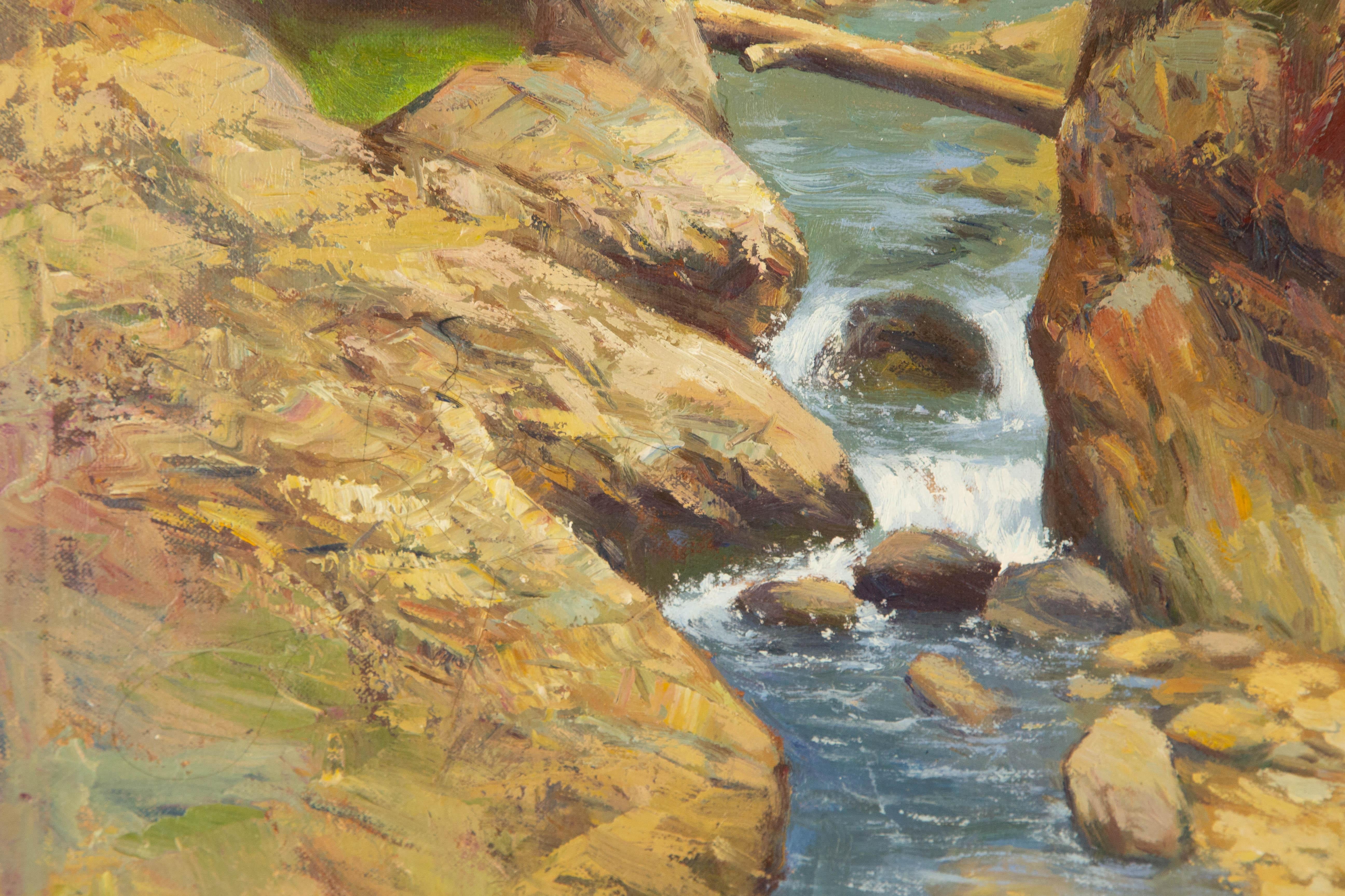 Jianping Lai Landschaft Original Öl auf Leinwand 