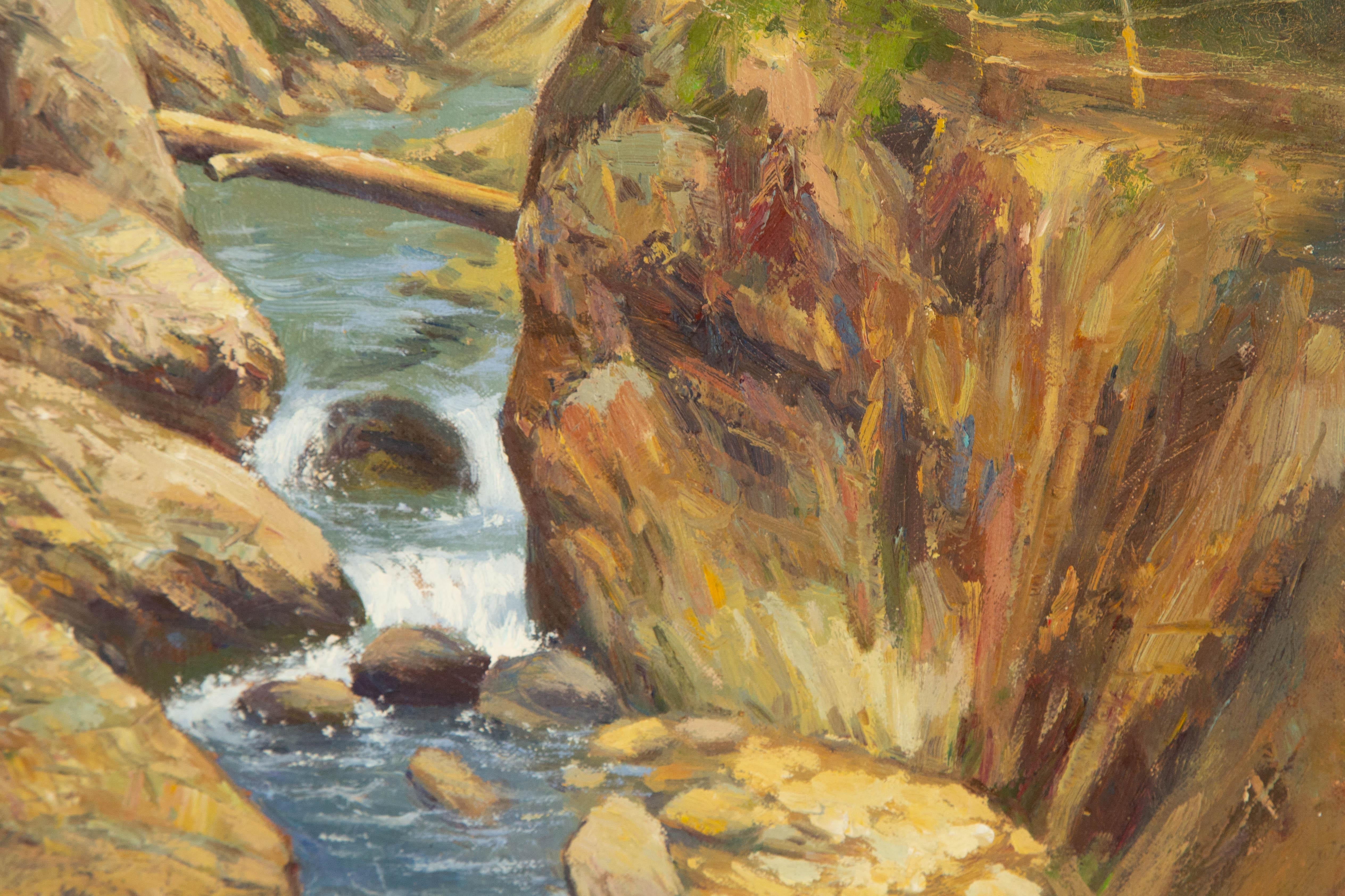 Jianping Lai Landschaft Original Öl auf Leinwand 