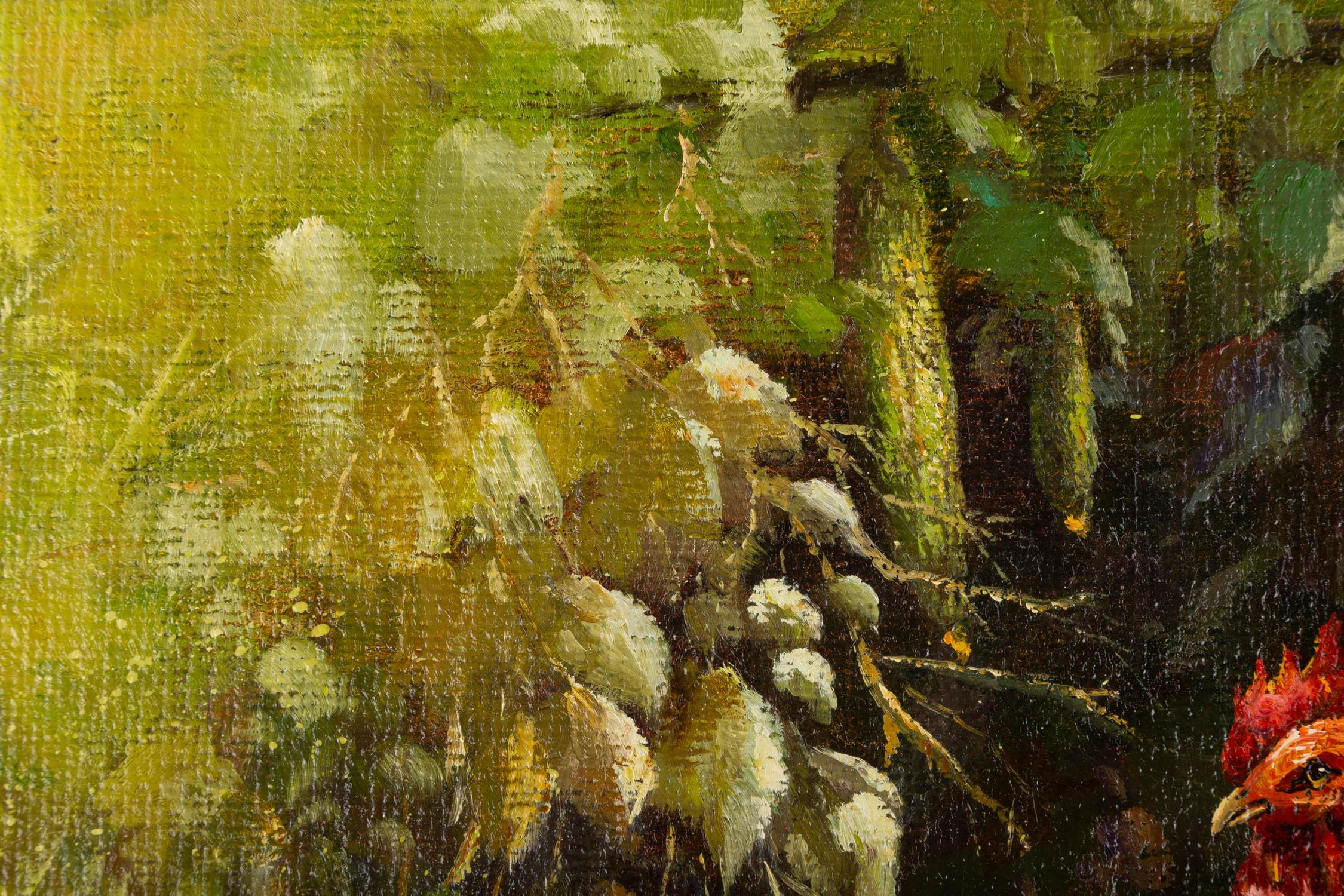 Jianyong Deng Tier Original Ölgemälde auf Leinwand „Protecting the Home“ im Angebot 2