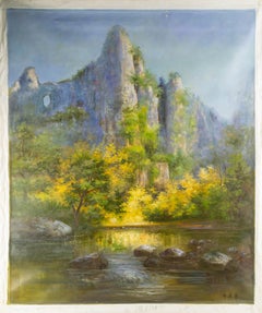 Jianyong Deng Landscape Original Mixed Media "Zhangjiajie Forrest Park"