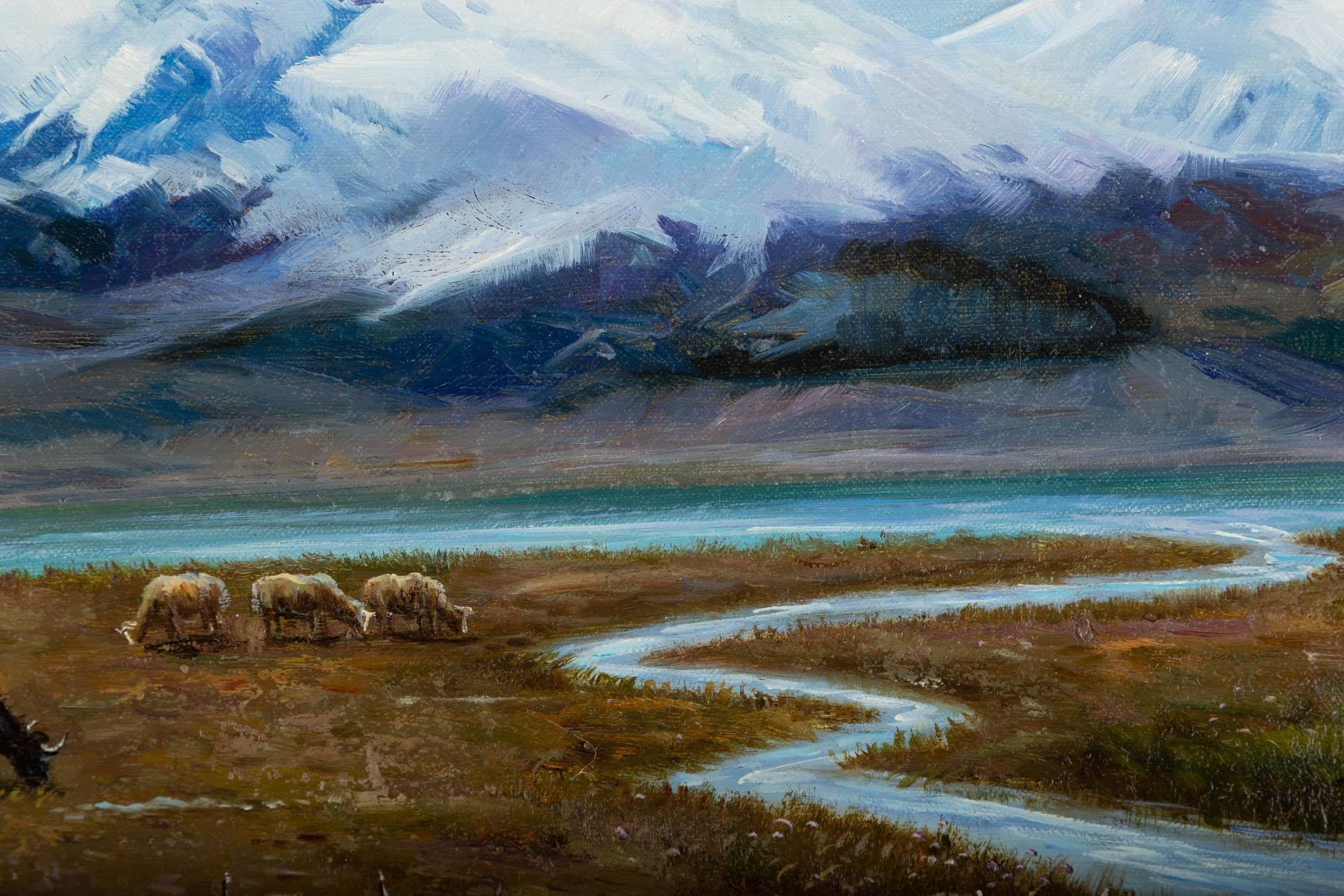 Jianyong Deng Paesaggio Pittura ad olio originale 