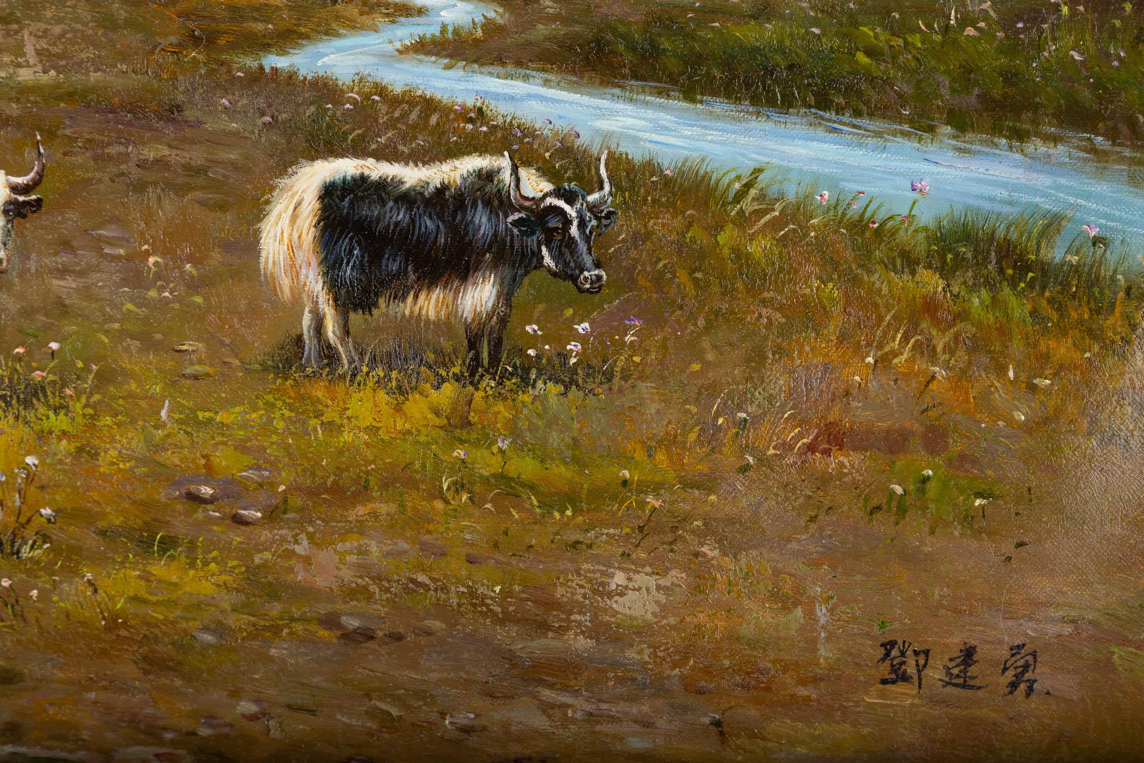 Jianyong Deng Paesaggio Pittura ad olio originale 