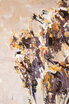 JianYun Liu Impressionist Original Oil On Canvas "The Forgotten Sunflower I"