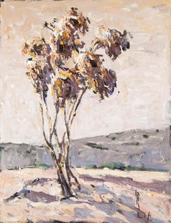 JianYun Liu Impressionist Original Oil On Canvas "The Forgotten Sunflower I"