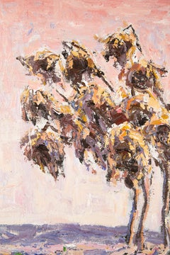 JianYun Liu Impressionist Original Oil On Canvas "The Forgotten Sunflower II"