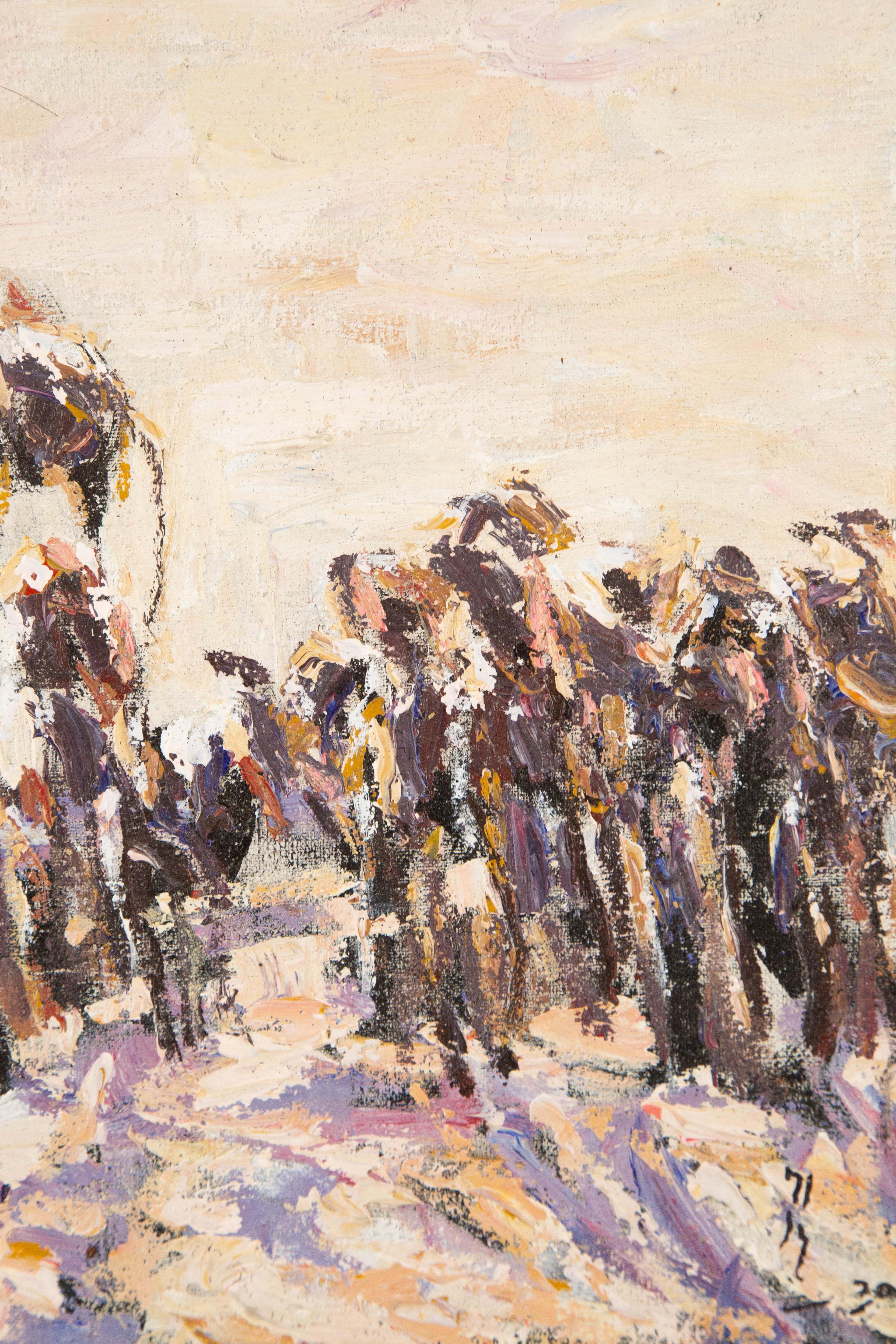 JianYun Liu Impressionist Original Oil On Canvas 