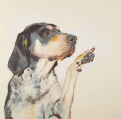 Jiao Wang Tier Original Ölgemälde auf Leinwand „Puppy's Family Series II“