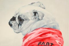 Jiao Wang Animal Original Oil On Canvas "Sexy Puppy"