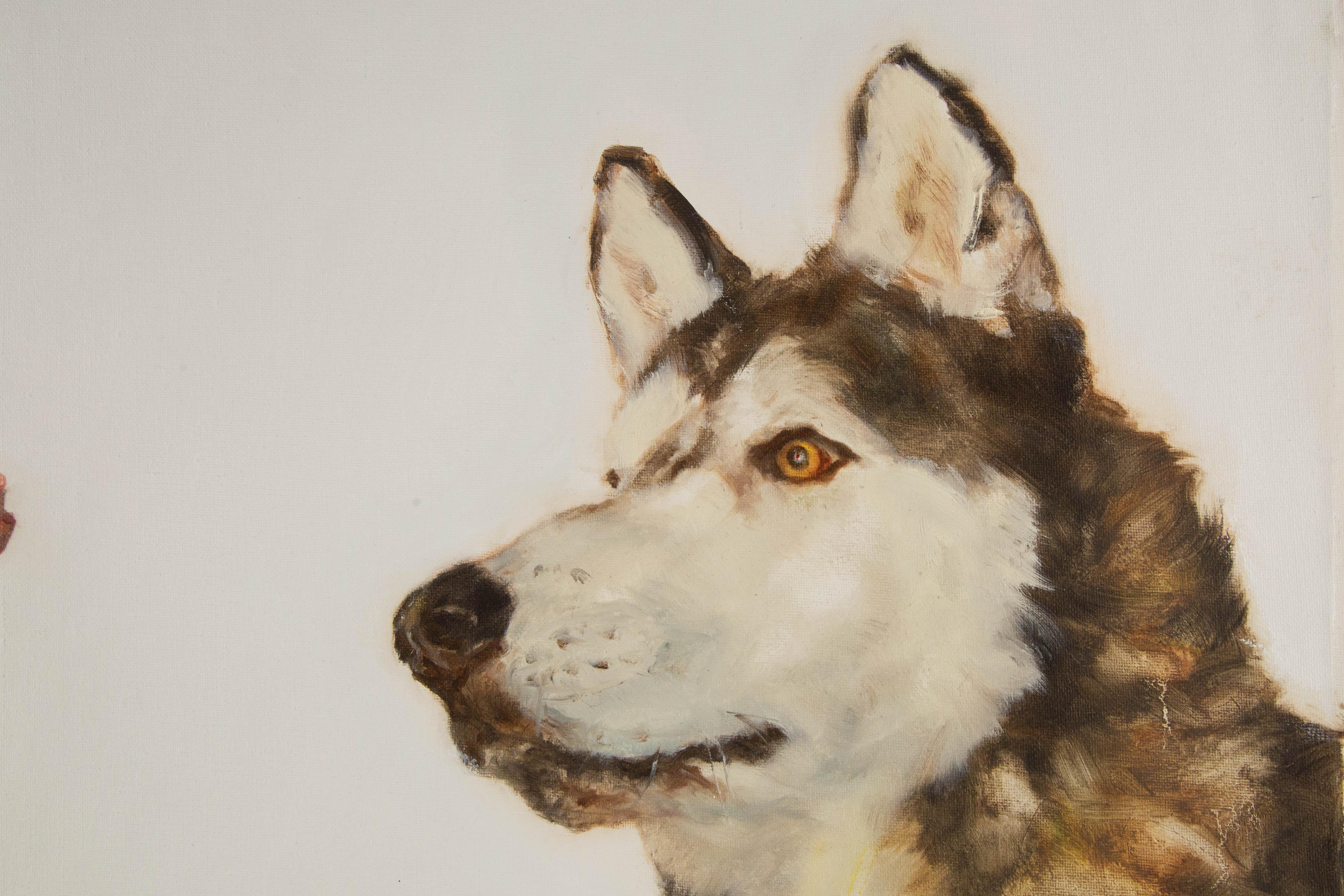 Jiao Wang Animal Pintura al óleo original 