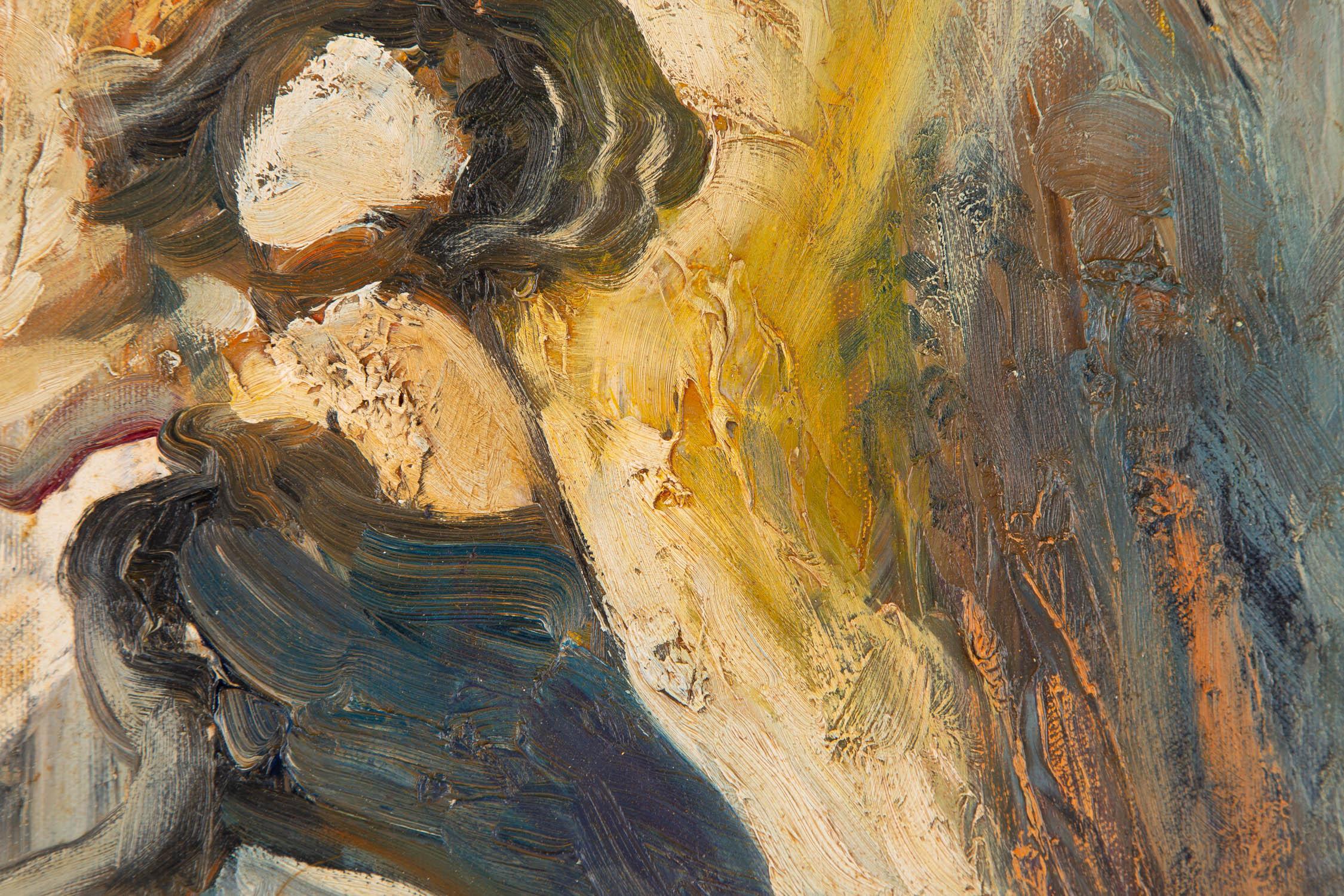 Jiawang Jiang Post-Impressionista Pittura ad olio originale 