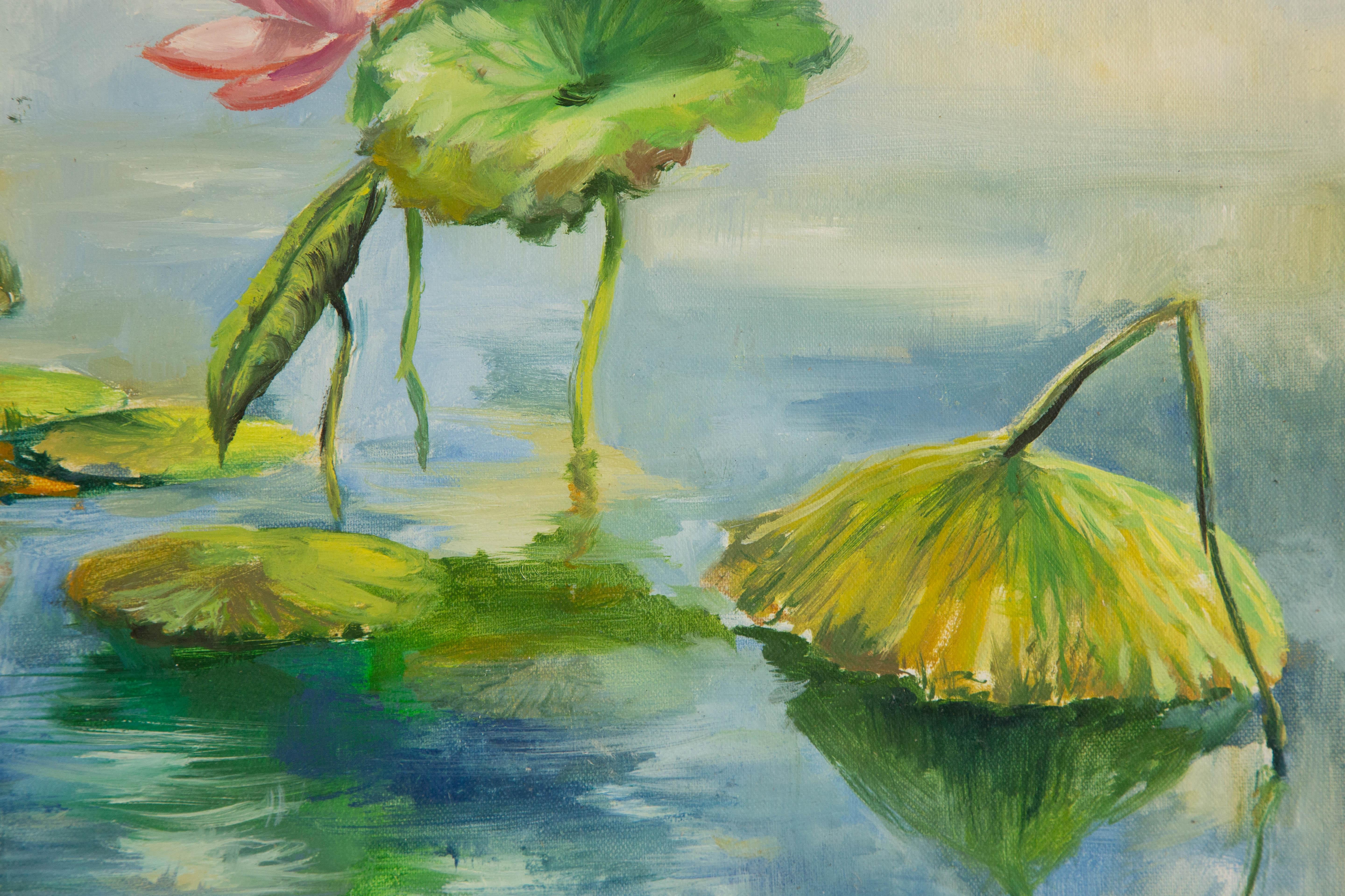 Jiaxin Luo Floral Original Öl auf Leinwand 