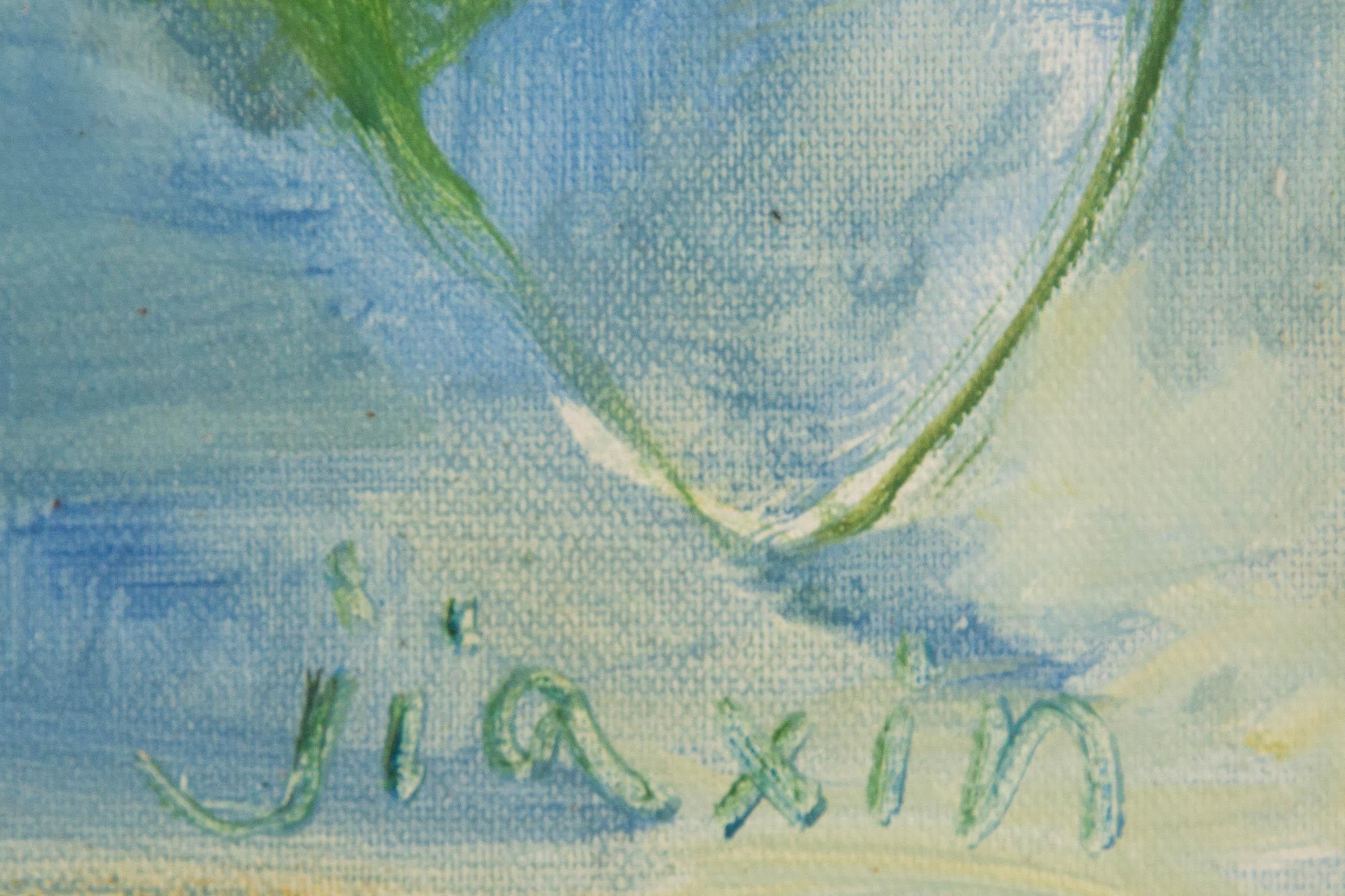 Jiaxin Luo Floral Original Öl auf Leinwand 