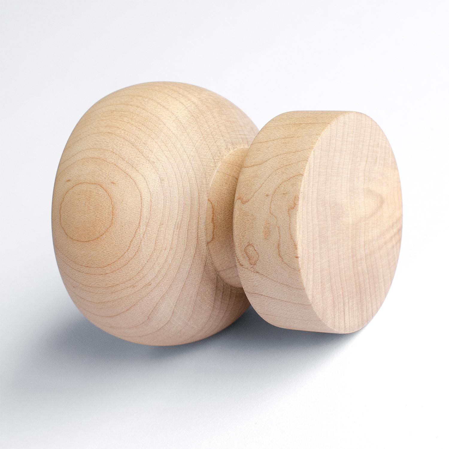 Hardwood Jib Projects Maple Wall Hooks - Set of 3 For Sale